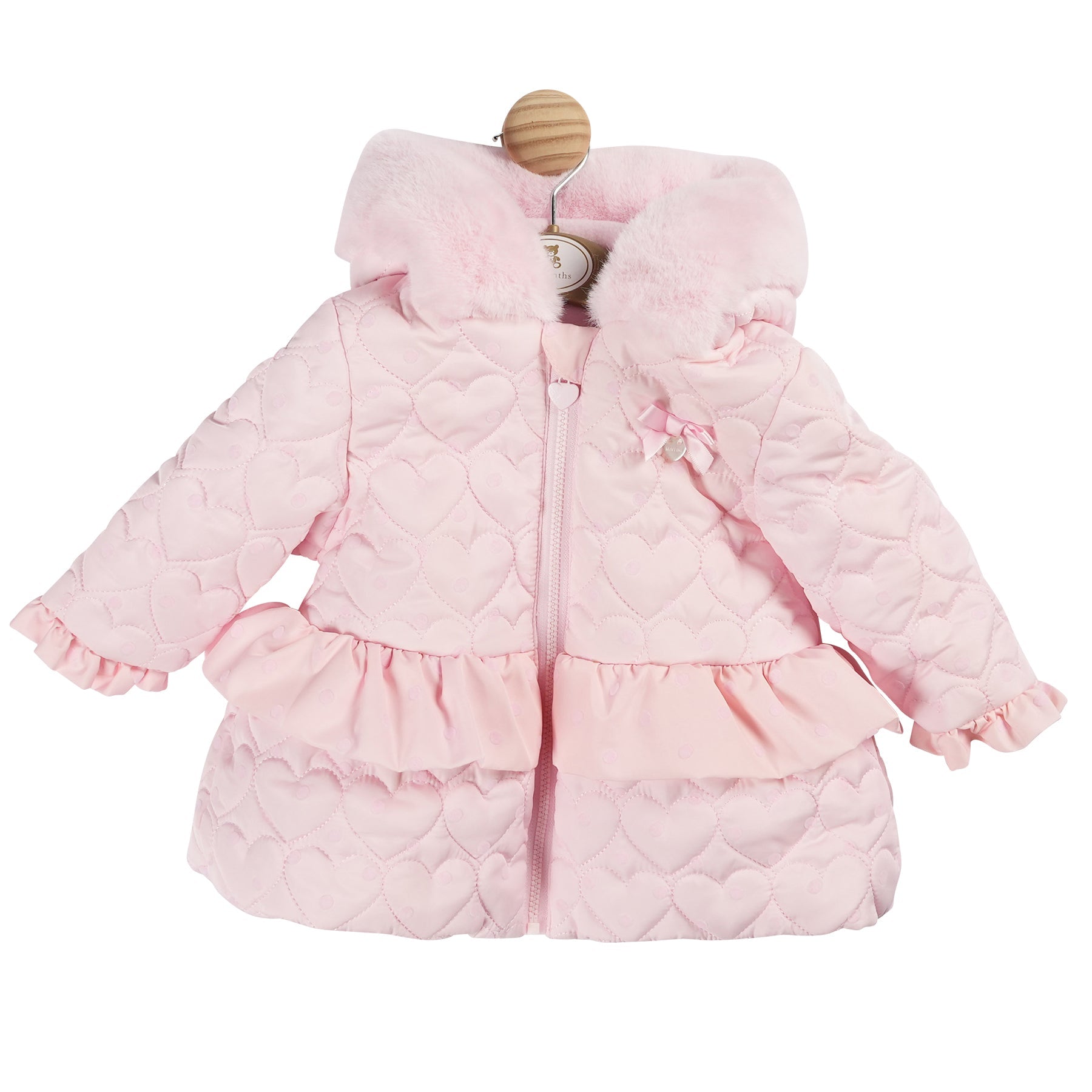 Flocked Pink Heart Coat