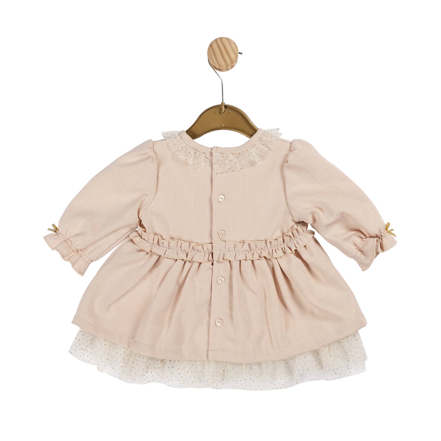 Beige Fur Heart Dress