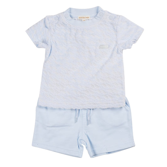 Blue Velour Top & Short