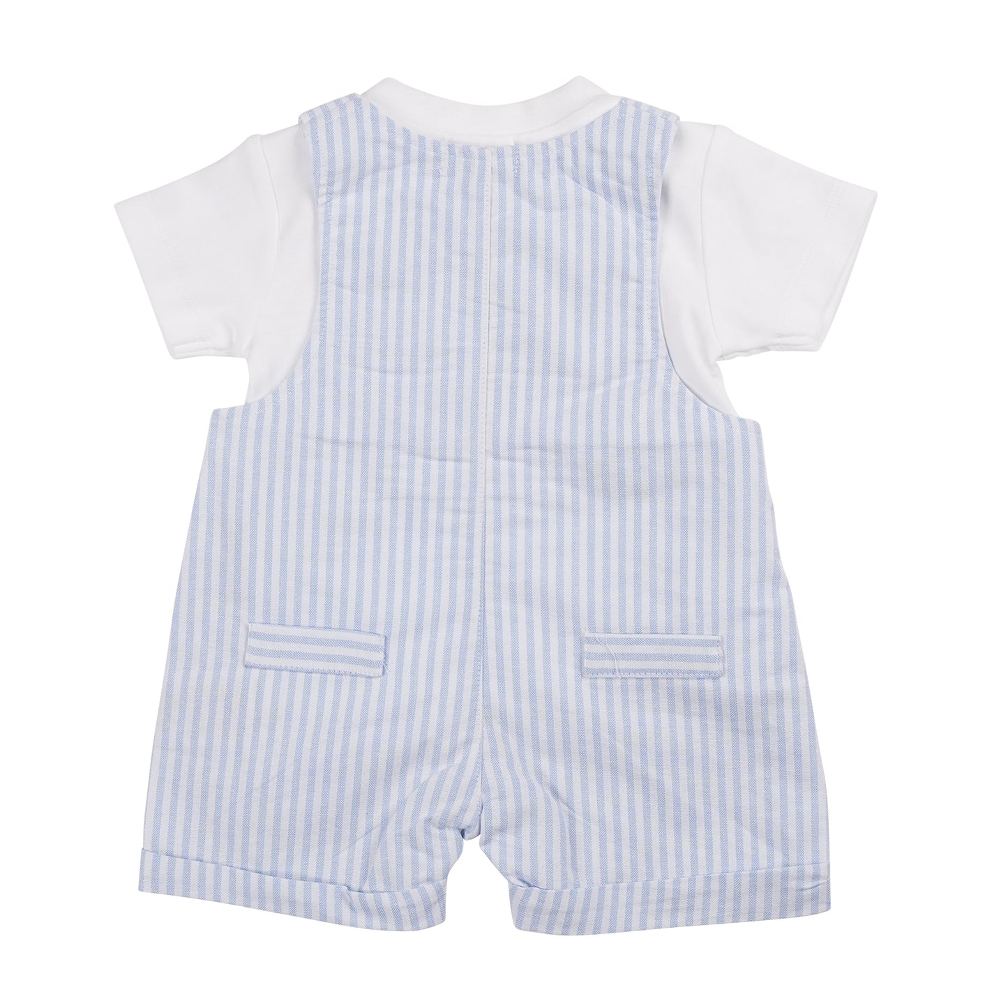 Blue Pinstripe T-Shirt & Short Dungaree