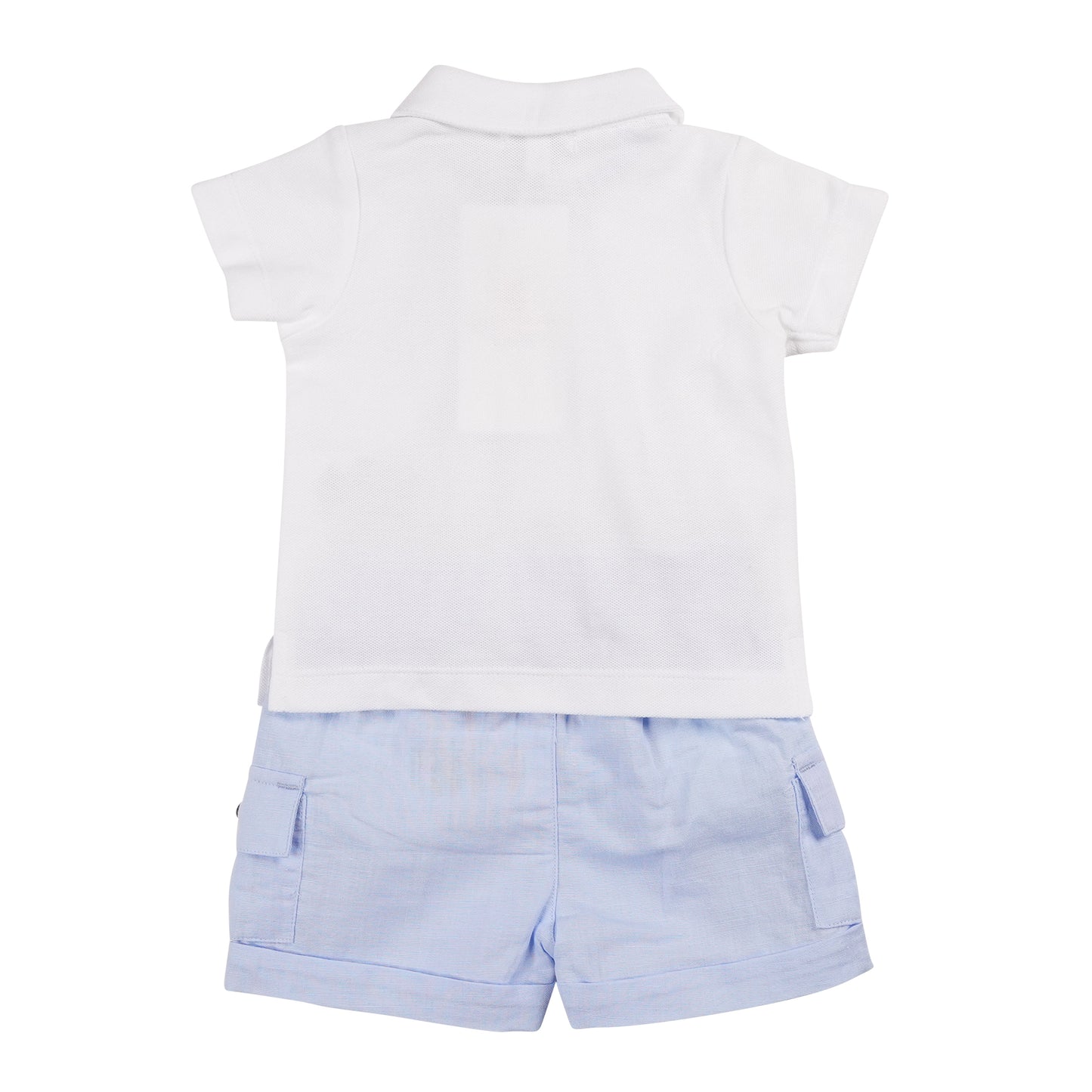 Blue Cargo Polo Top & Short Set