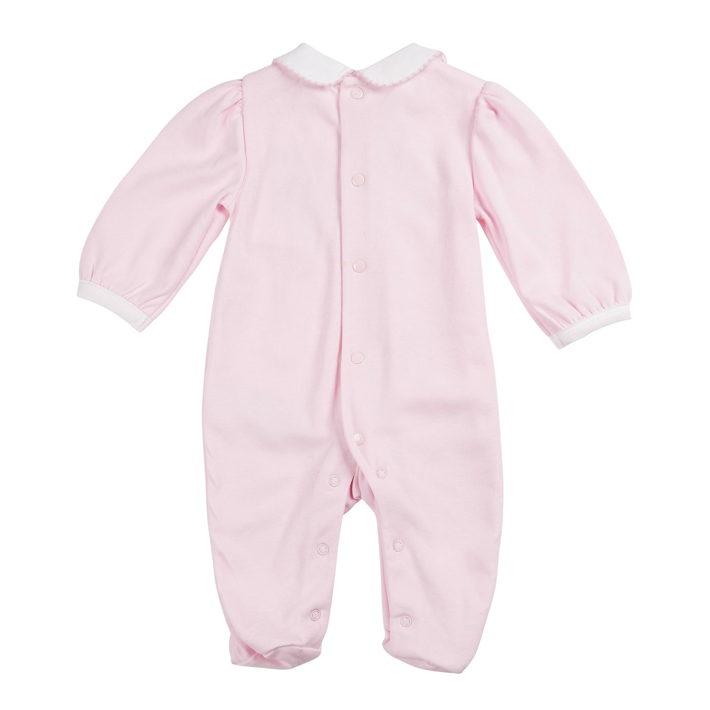 Pink Heart Smocked Babygrow
