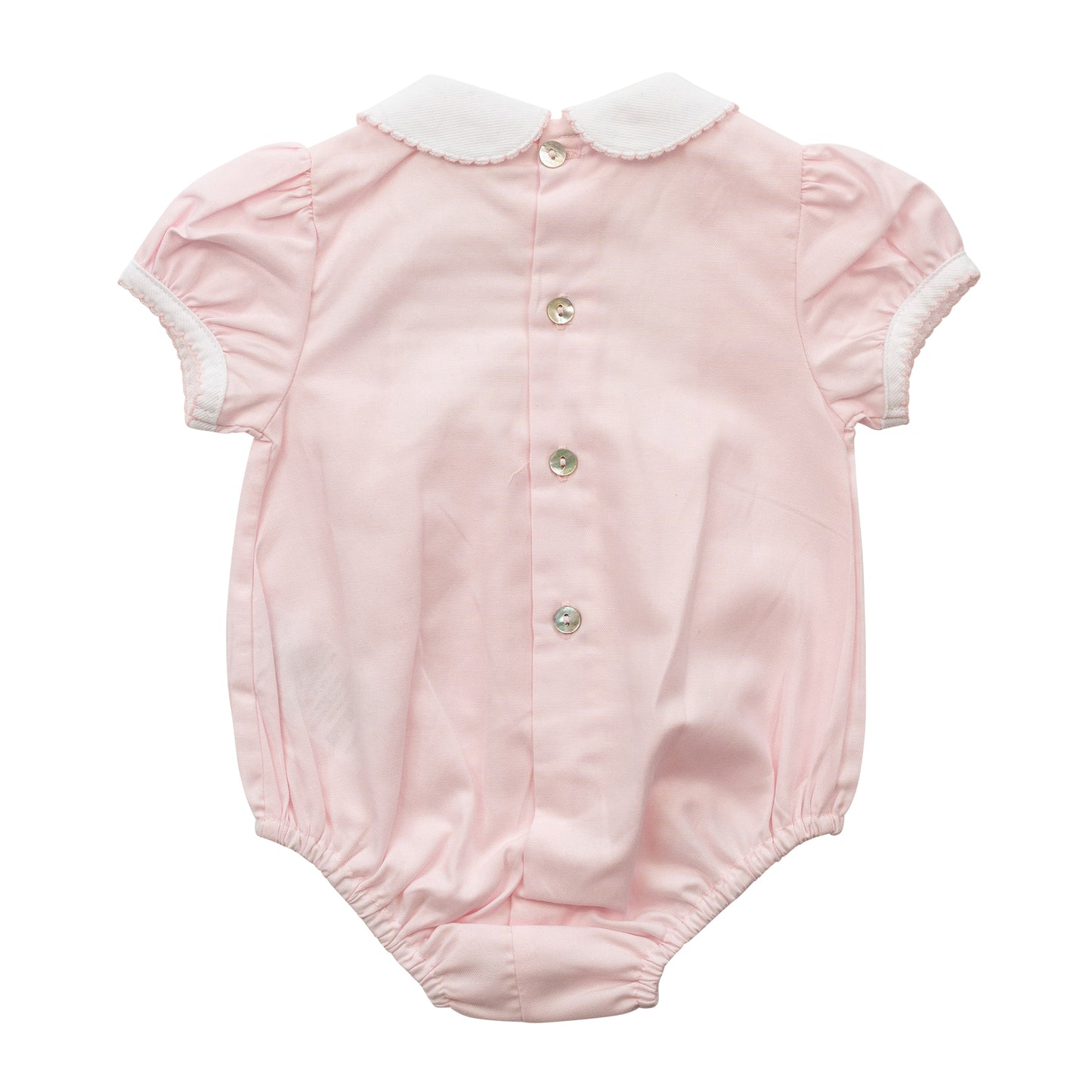 Pink Heart Smocked Romper