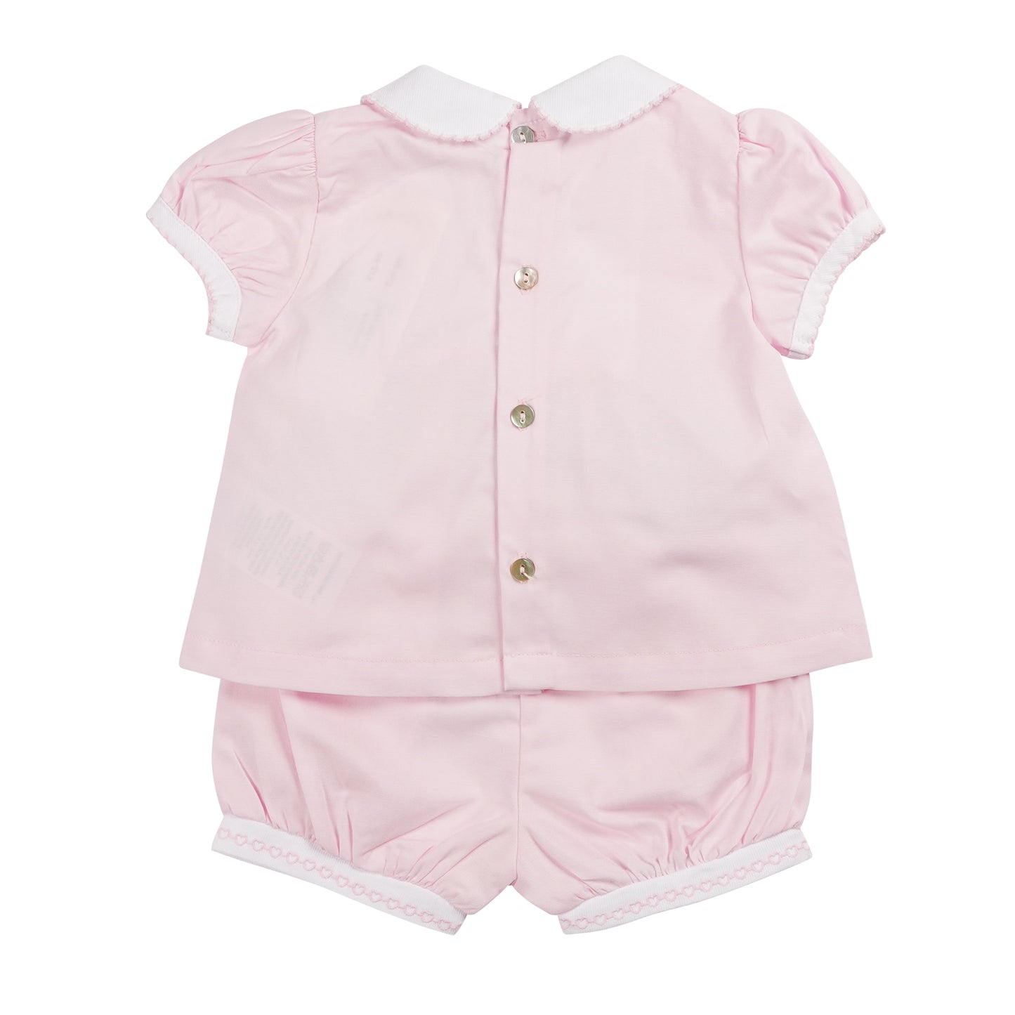 Pink Heart Smocked Top & Bloomer