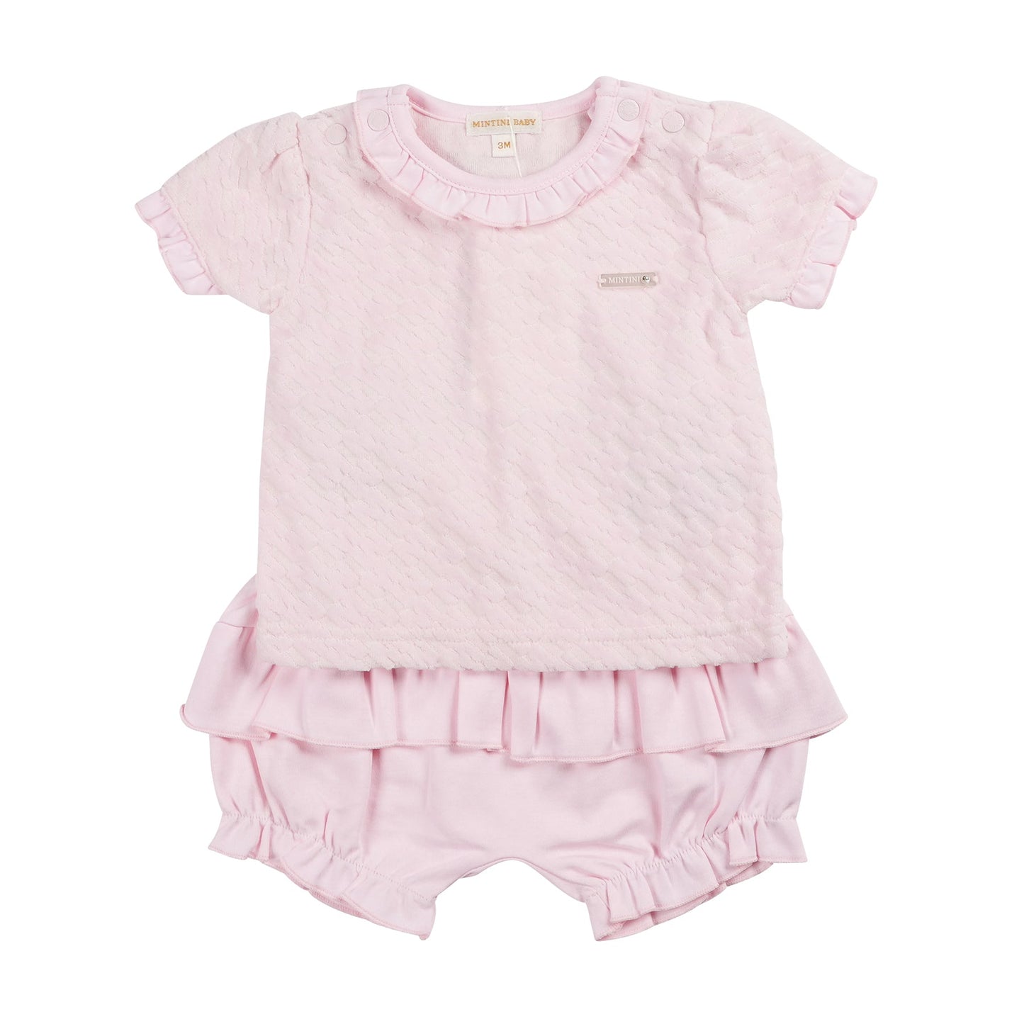 Pink Velour Top and Bloomer