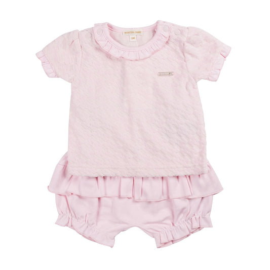 Pink Velour Top and Bloomer