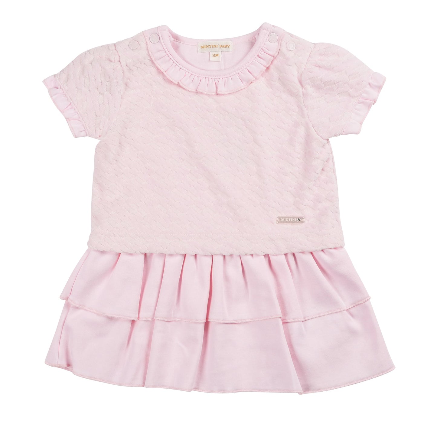 Pink Velour Ra Ra Dress