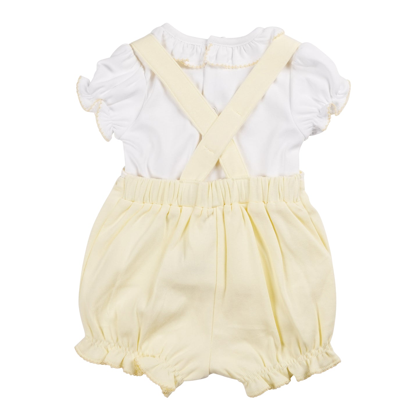 Lemon Smocked Top and Dungaree