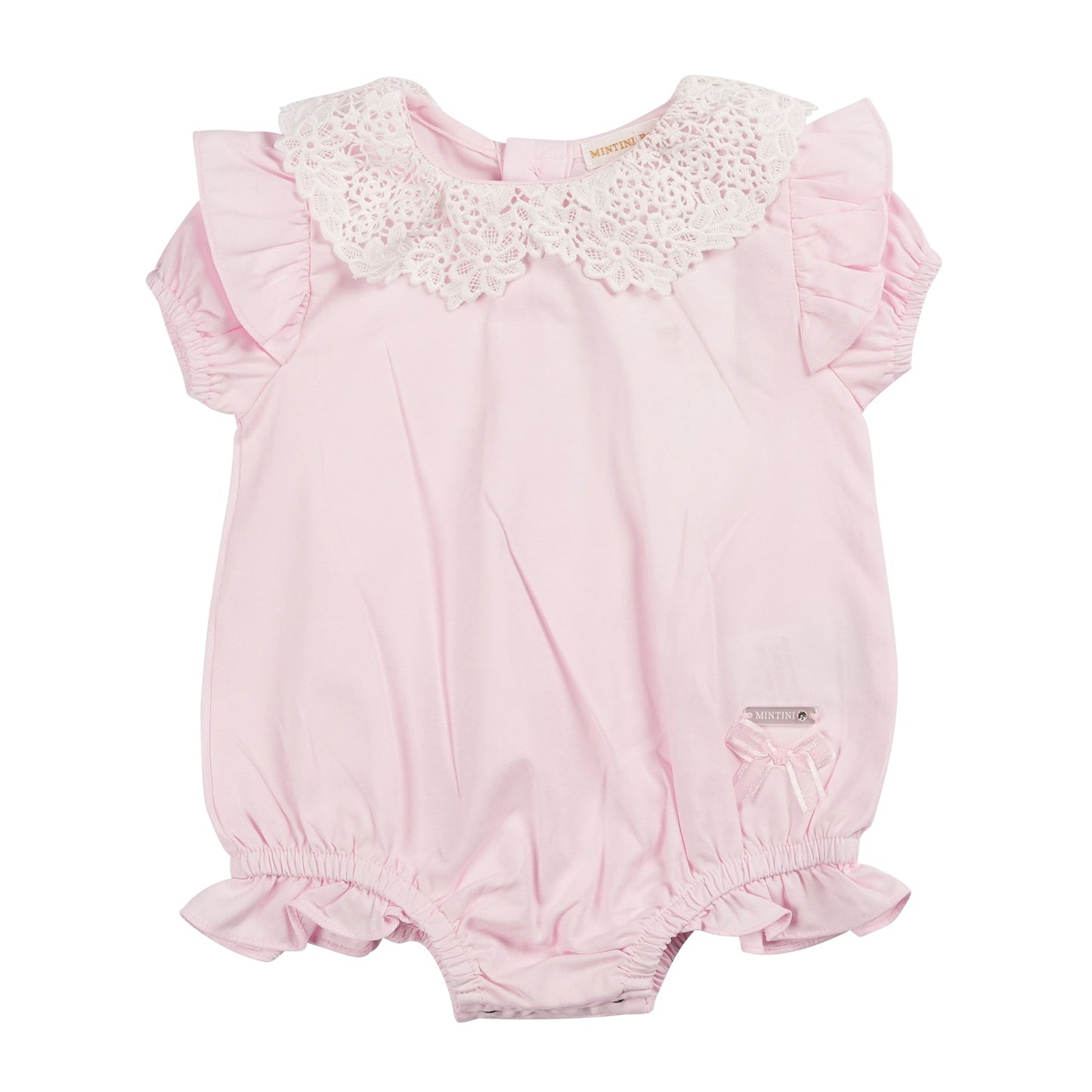 Pink Broderie Collar Romper
