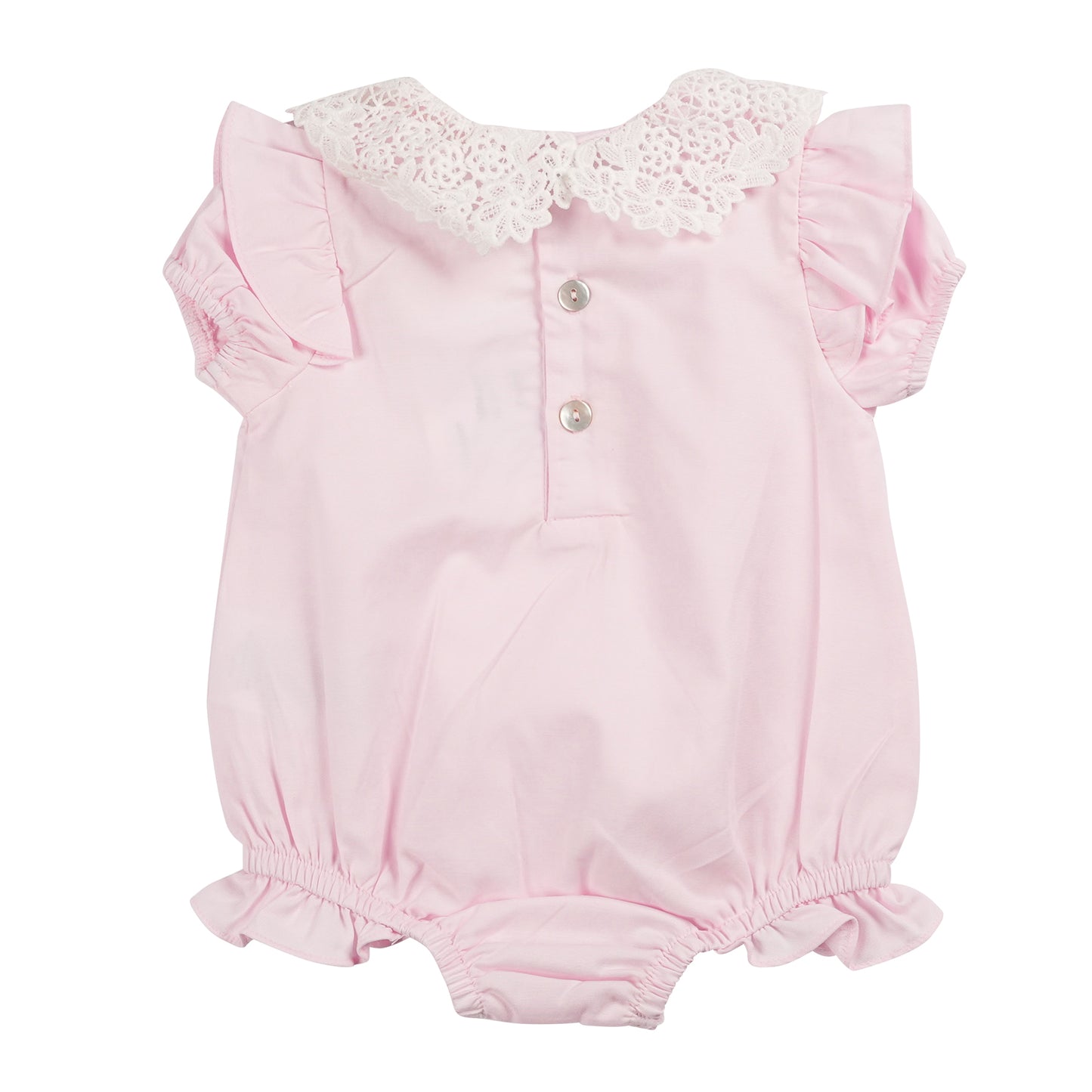 Pink Broderie Collar Romper