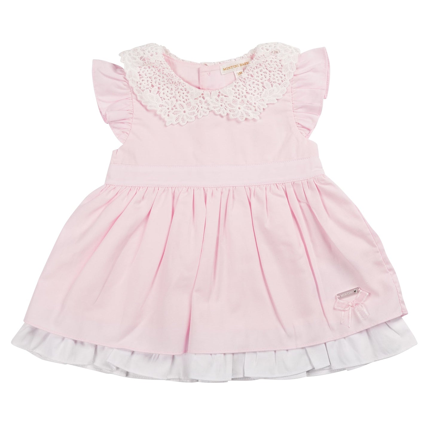 Pink Broderie Collar Dress
