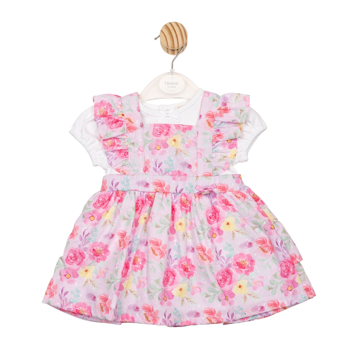 Bright Floral Top and Pinafore Dress
