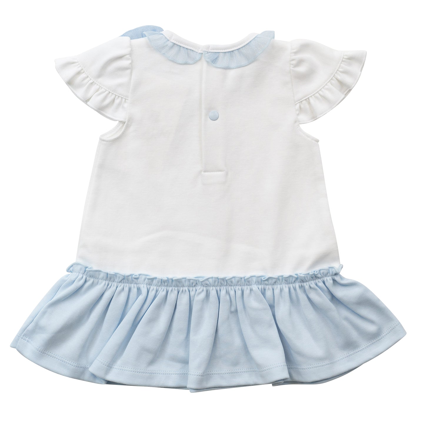 Blue and White Tuille Bow Dress
