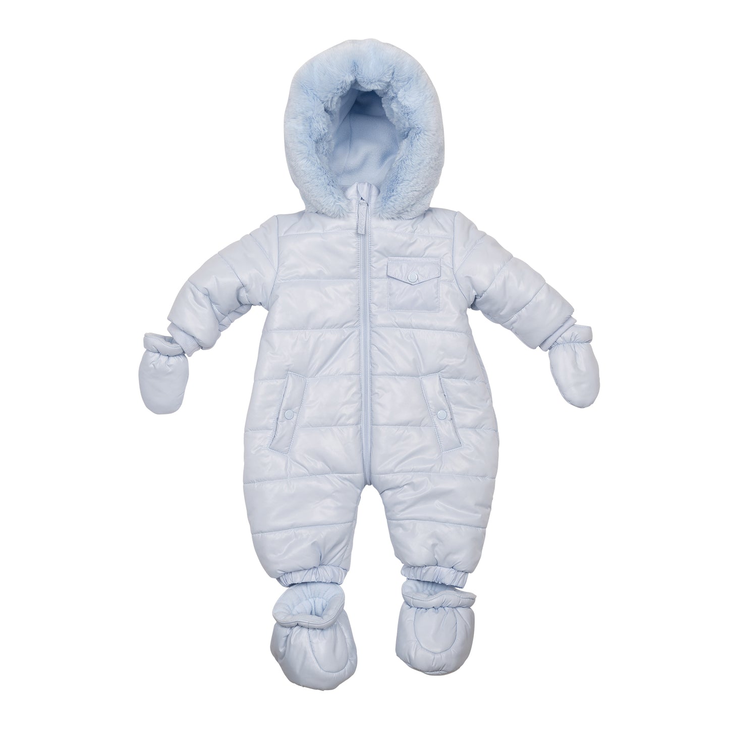 Baby Blue Wadded Snowsuit