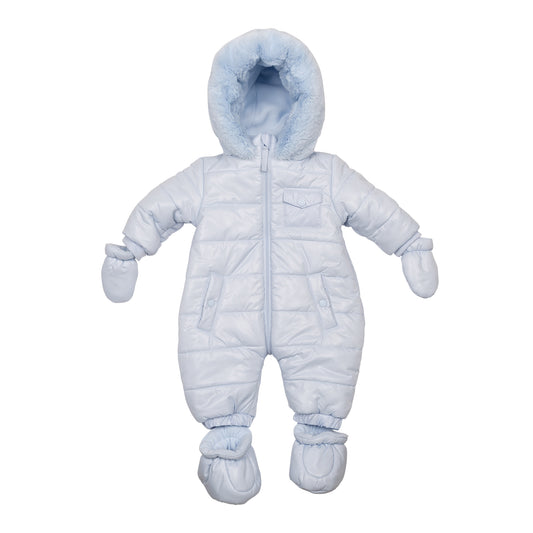 Baby Blue Wadded Snowsuit