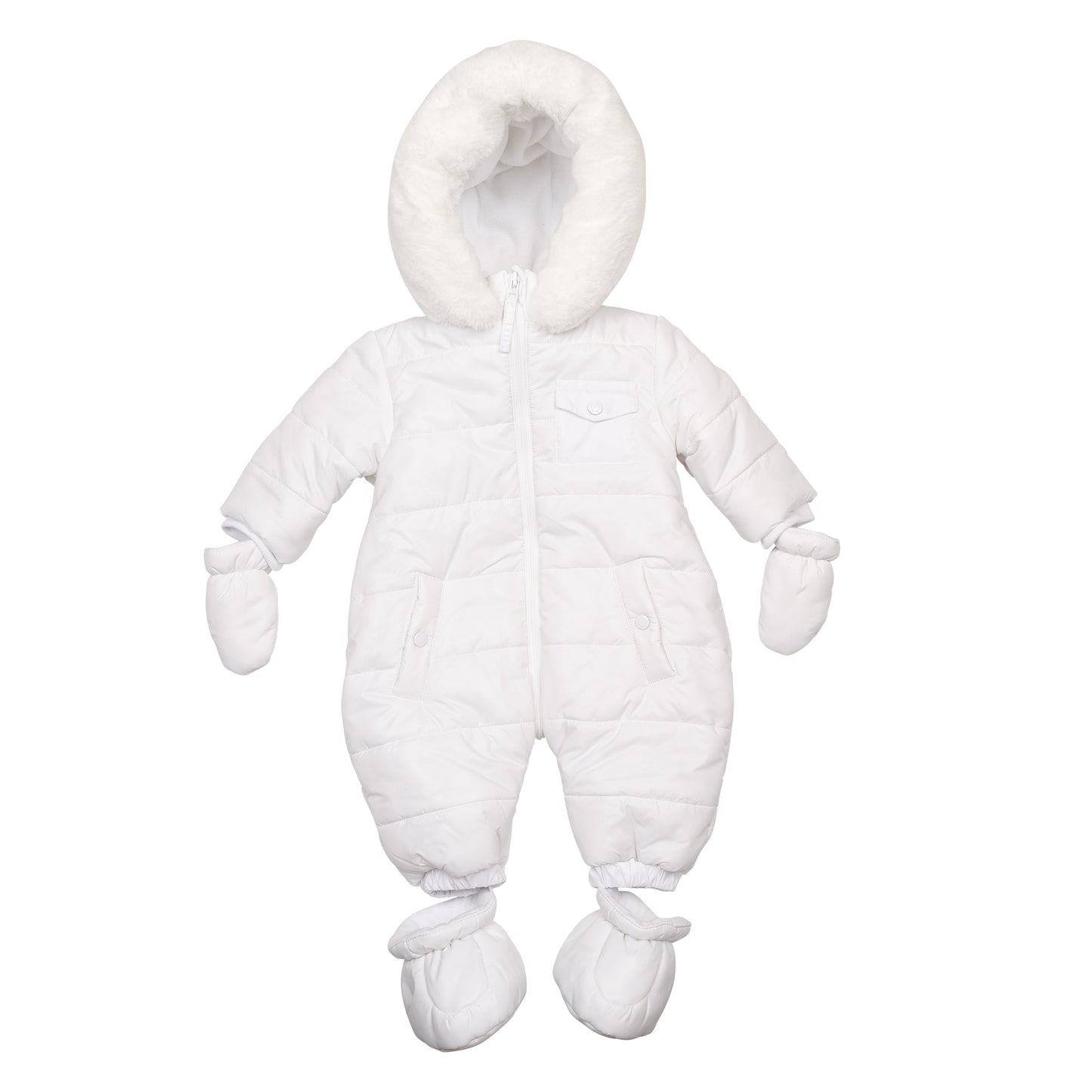 White Wadded Snowsuit