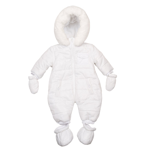 White Wadded Snowsuit