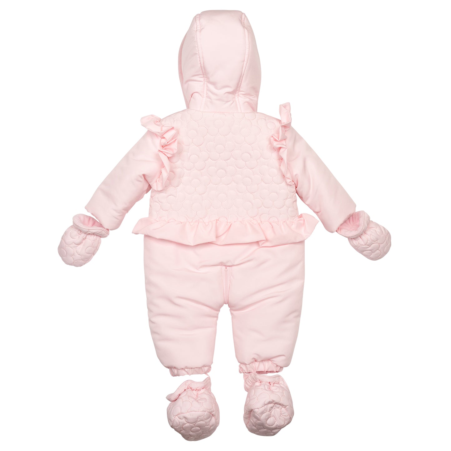 Pink Flower Padded Snowsuit