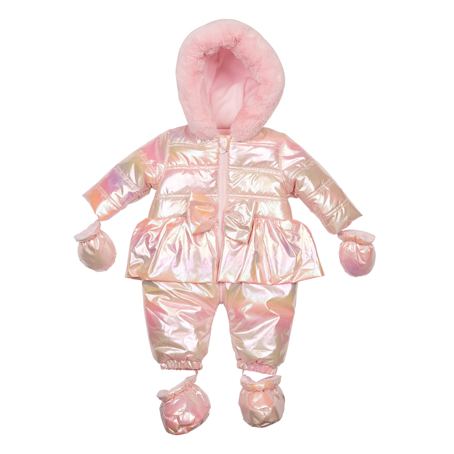 Pearly Pink Wadded Snowsuit