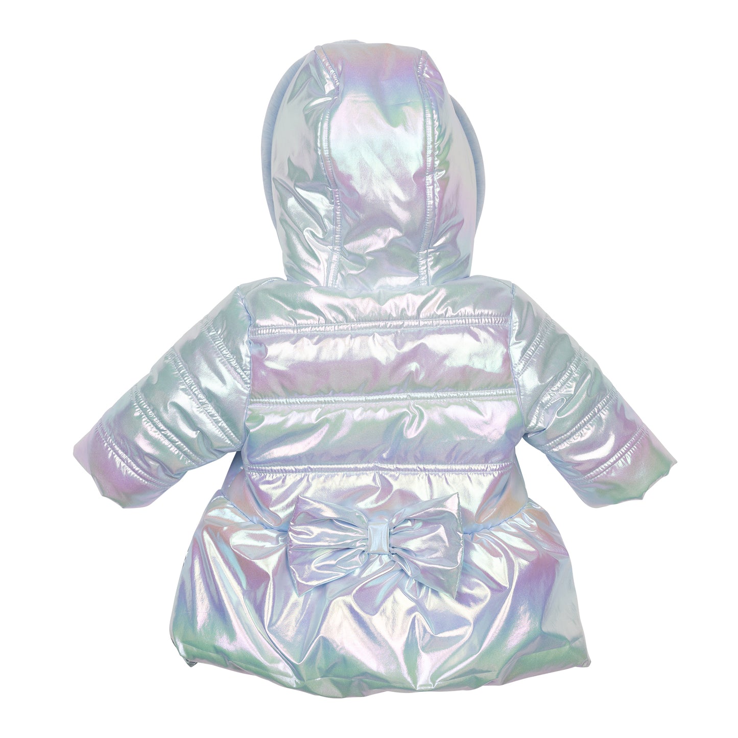 Frosty Blue Fur Hooded Coat