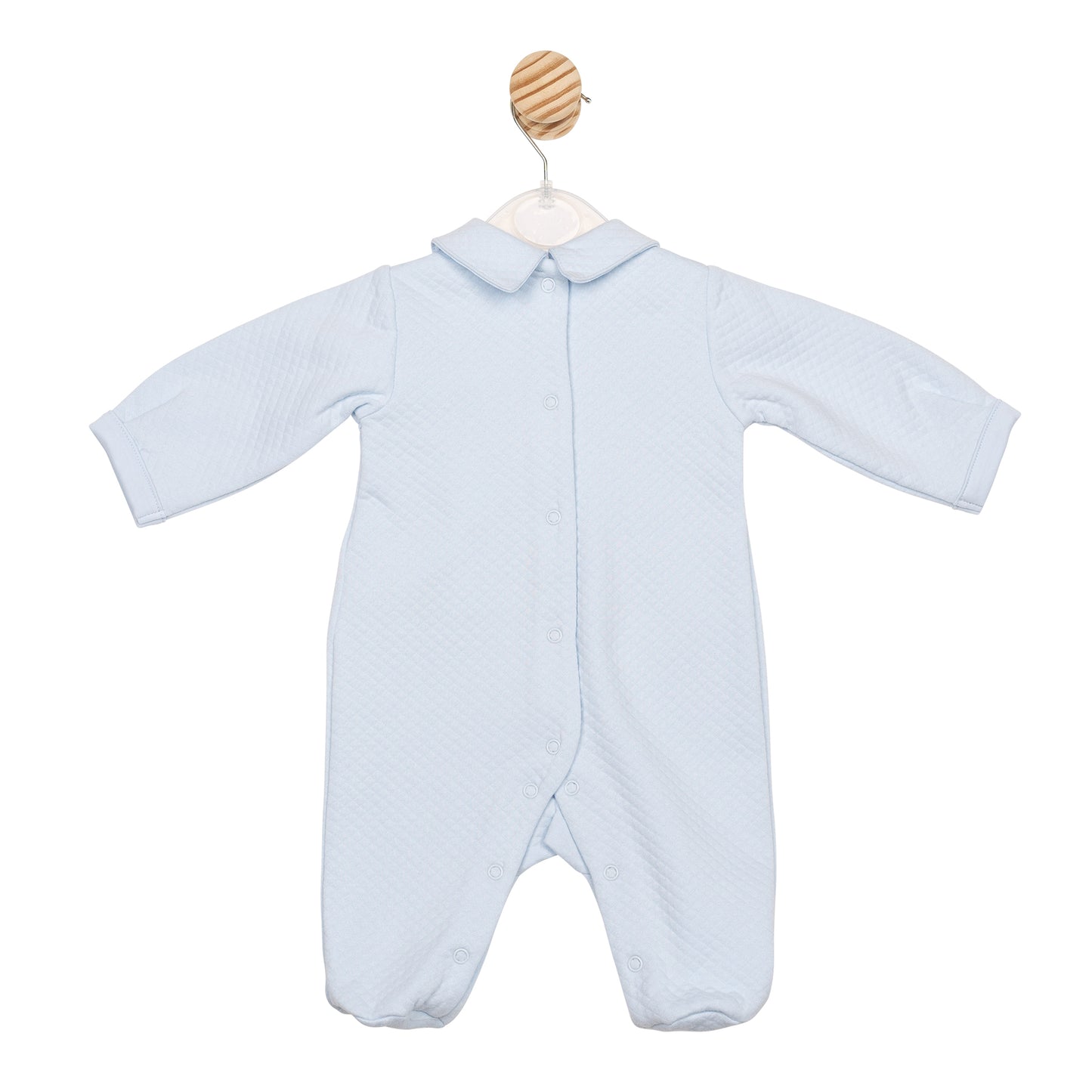 Blue Jacquard Babygrow
