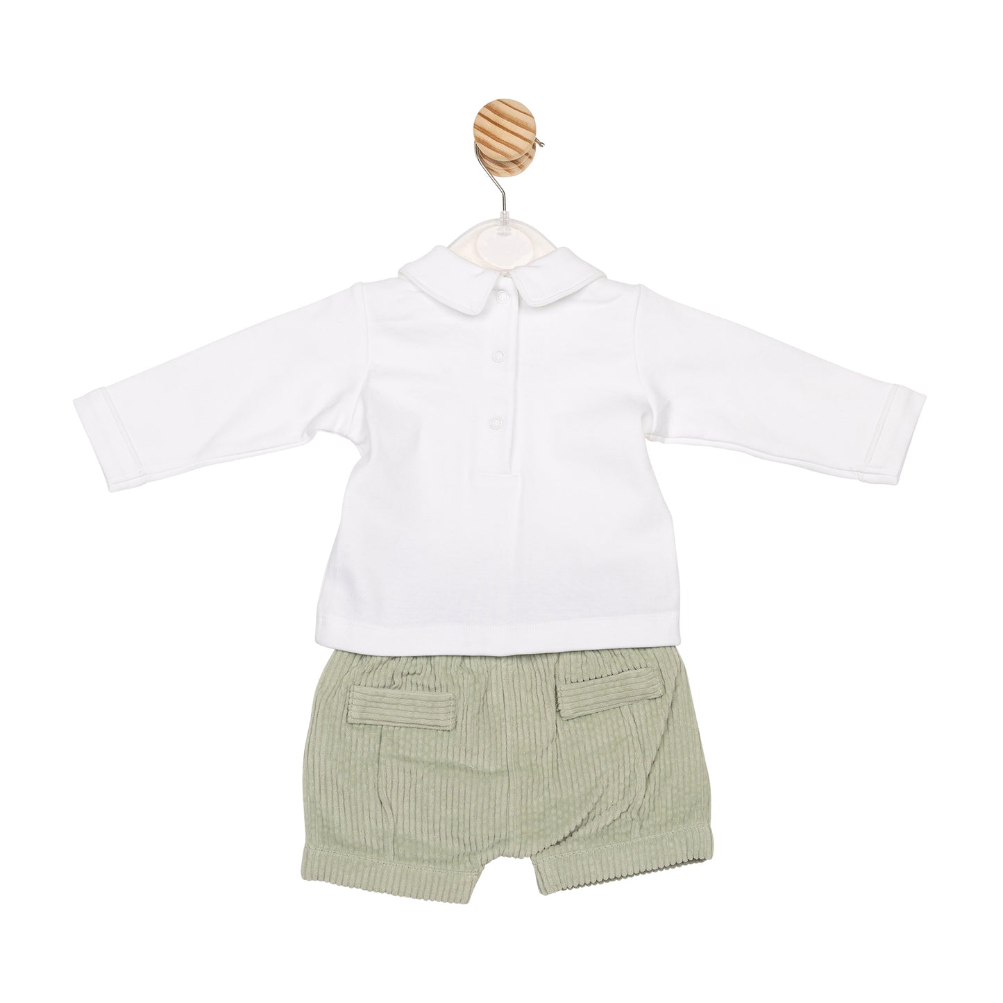 Sage and White Cord Shirt and Bloomer Short