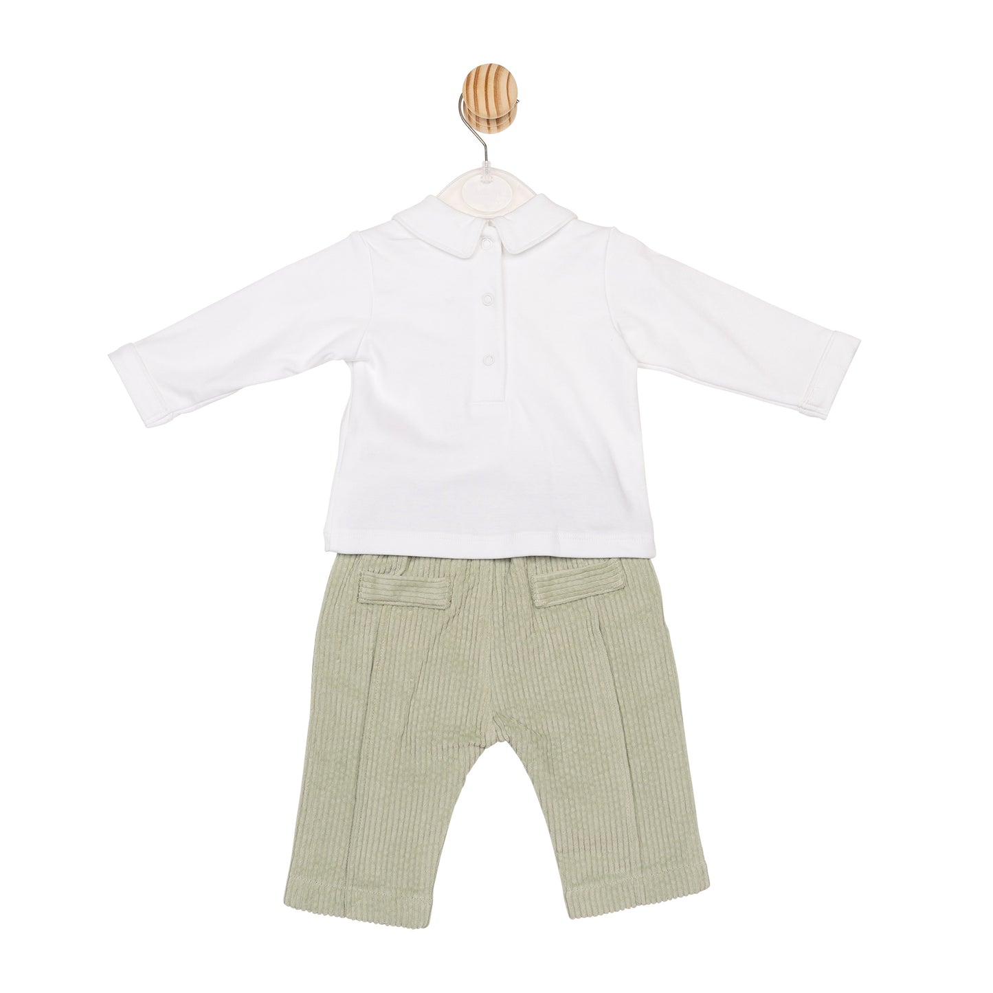 Sage and White Cord Top and Trouser