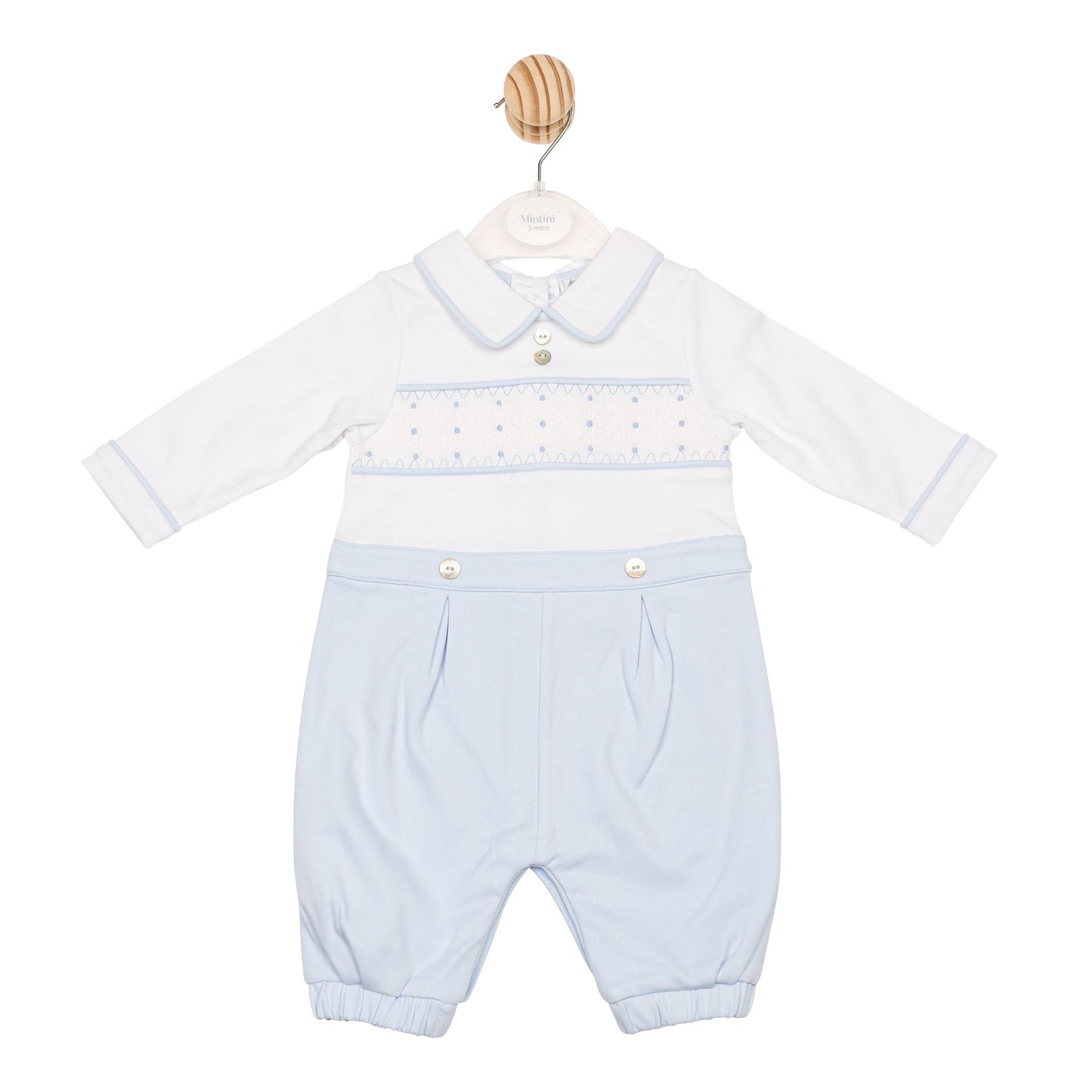 Blue Smocked Romper