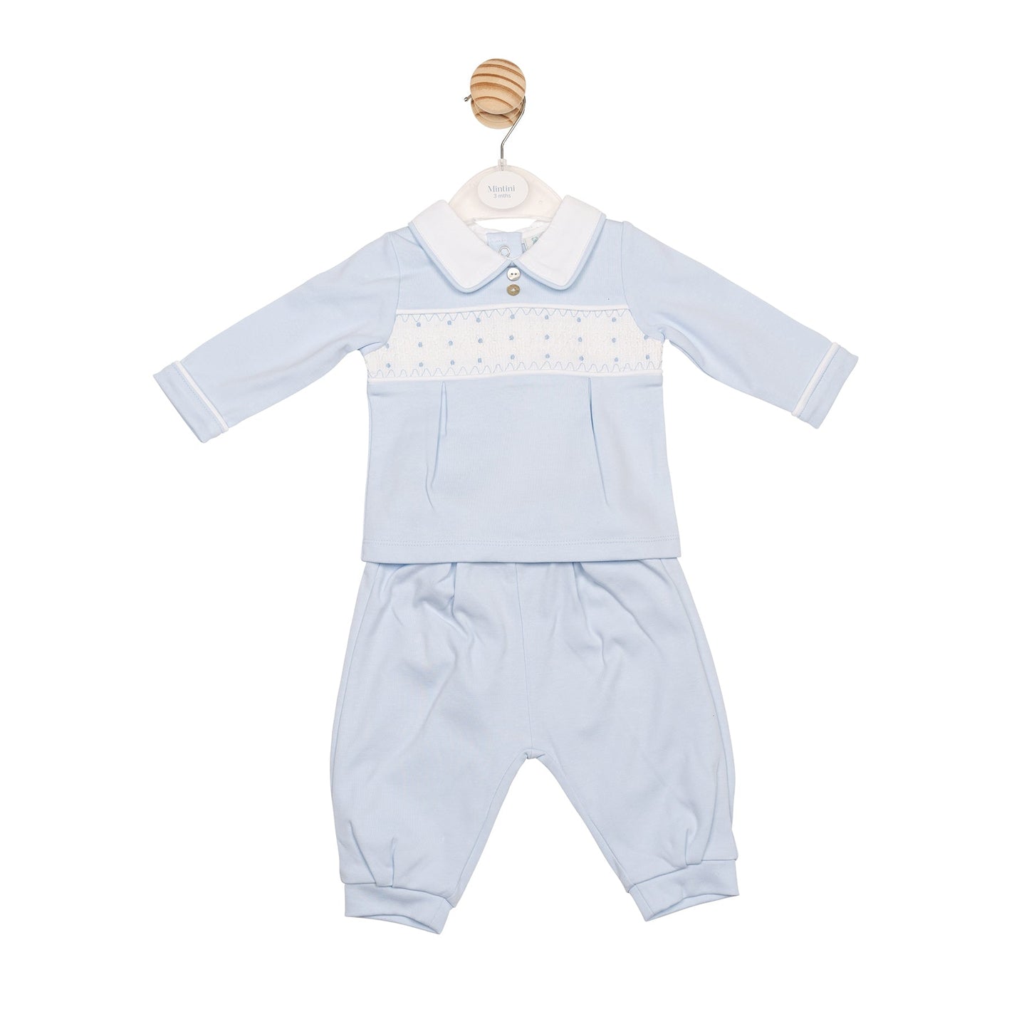 Blue Smocked Top and Trouser