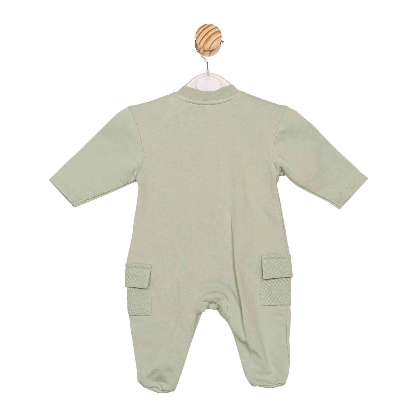 Sage Pique Knit Babygrow