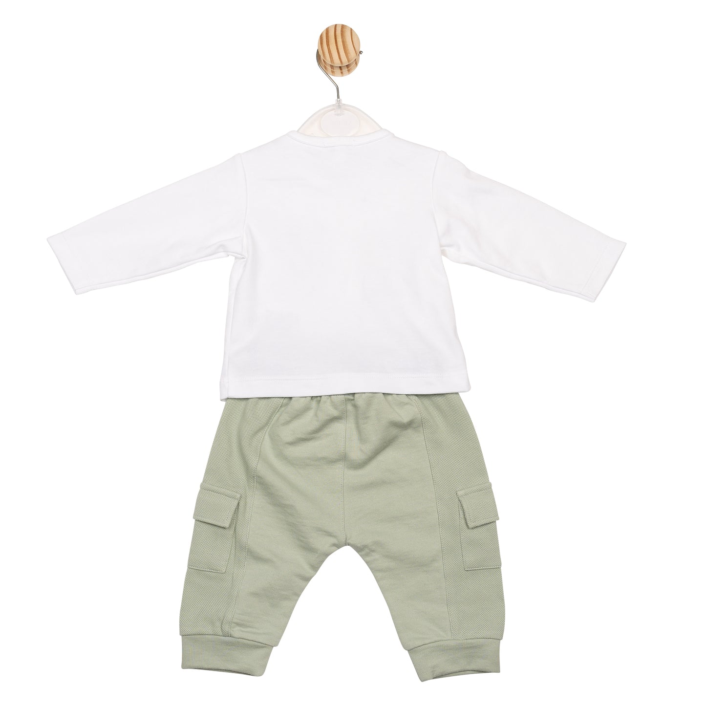 White and Sage Top and Trouser