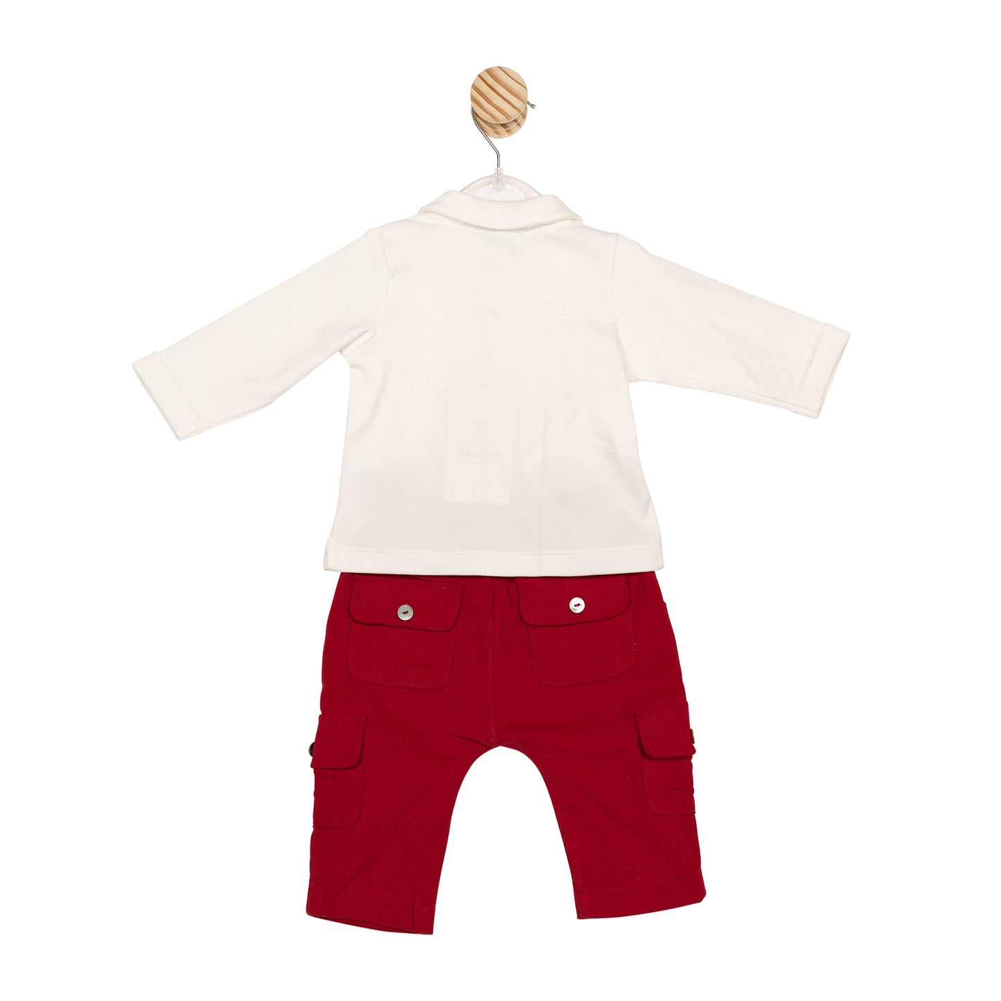 Ivory and Red Cord Top and Trouser