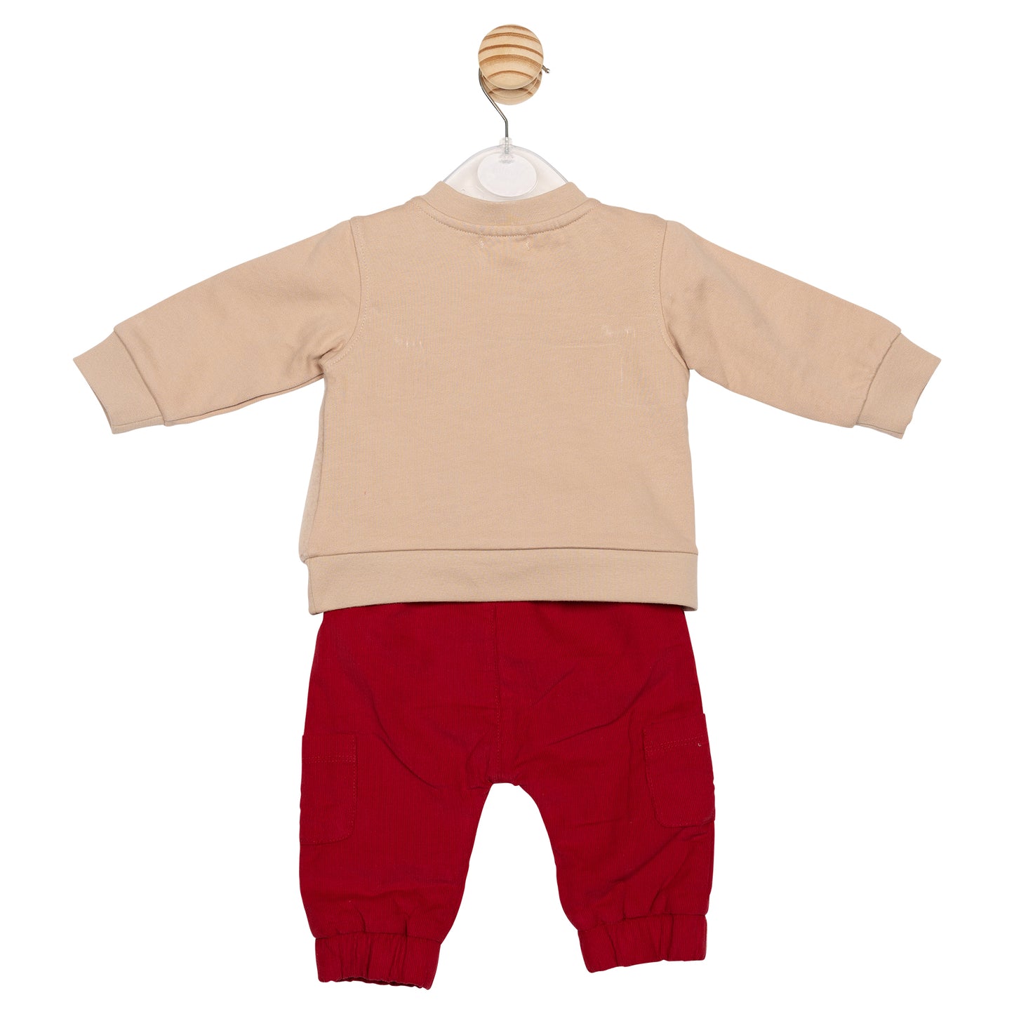 Beige and Red Teddy Jogset
