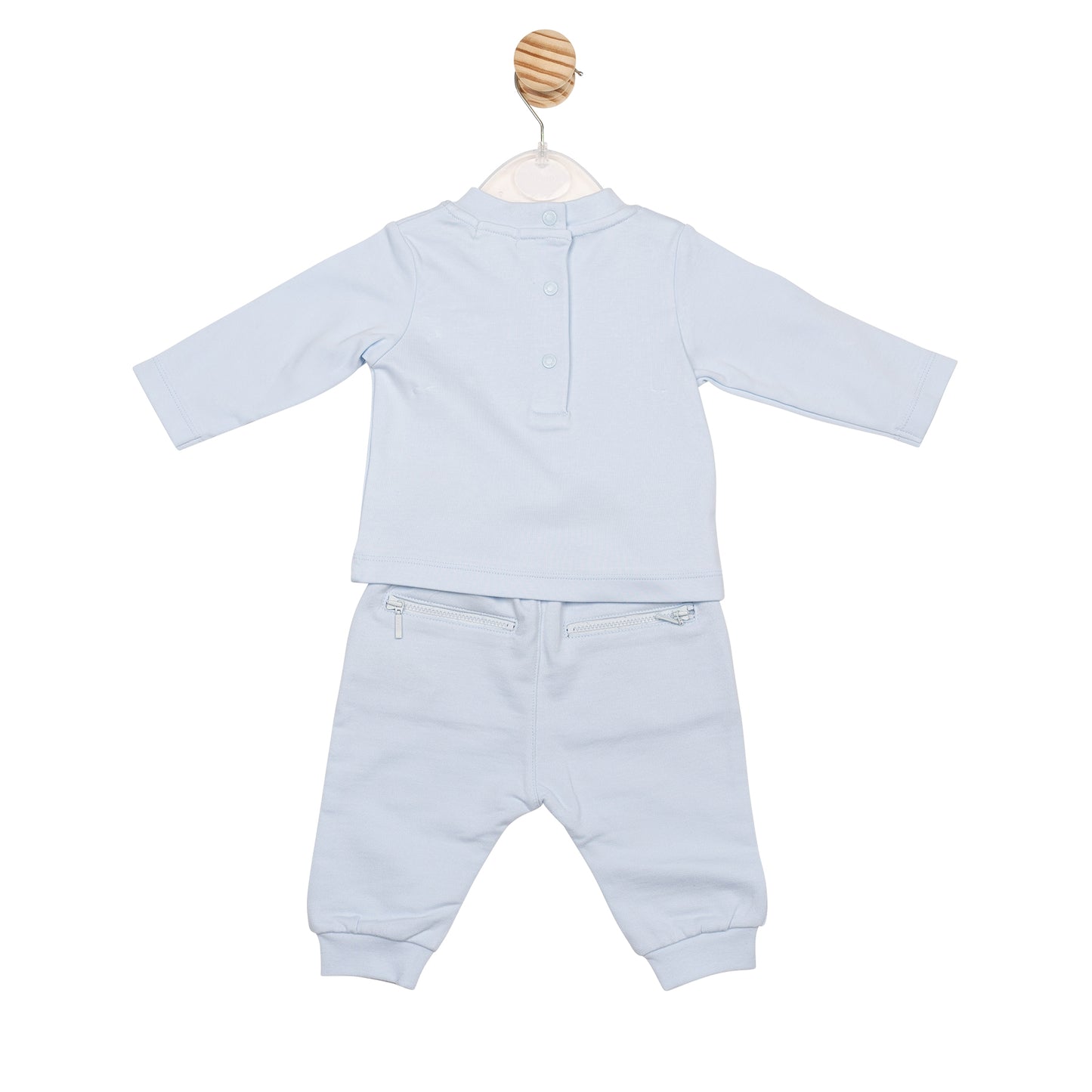 Blue Square Jacquard Top and Jogpant