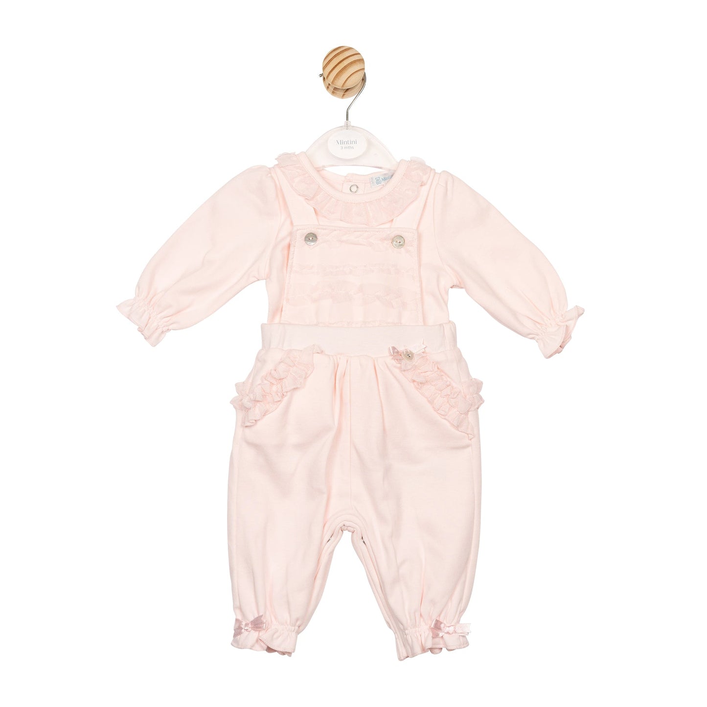 Pink Ruffle Top and Dungaree