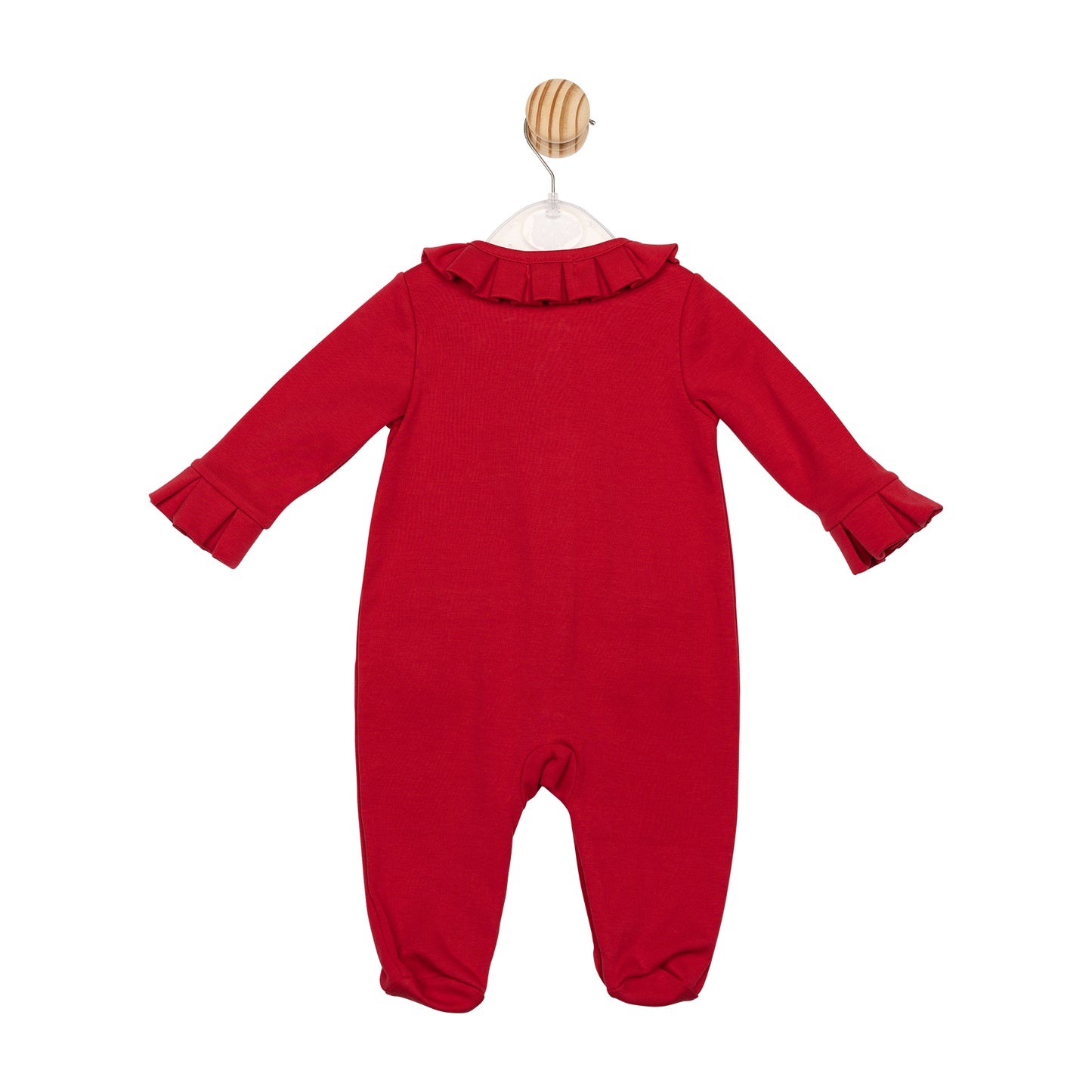 Red Ribbon Pleat Babygrow