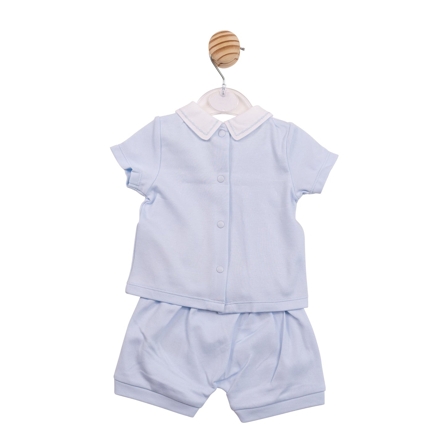 Blue Smocked Polo and Shorts