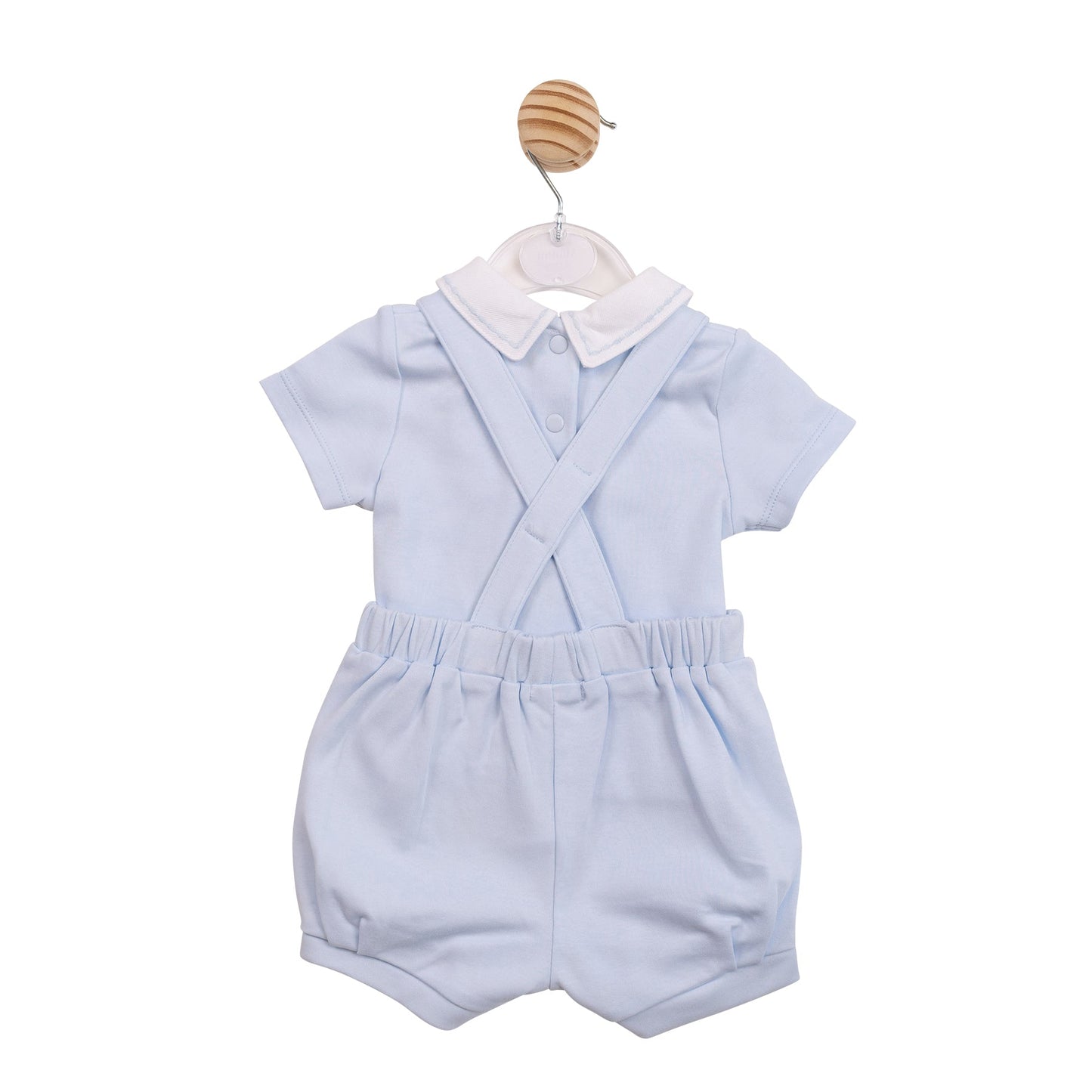 Blue Smocked Polo and Dungaree