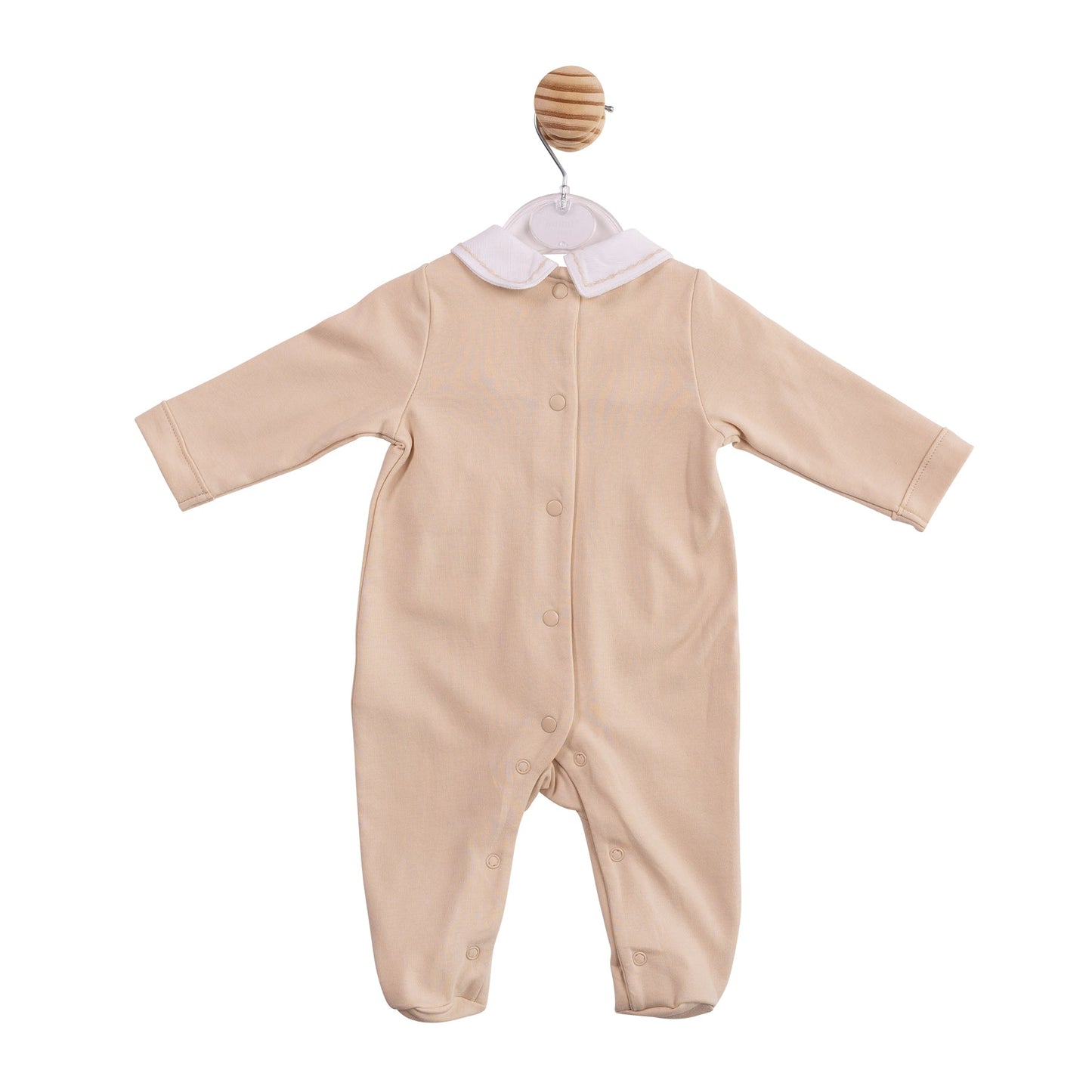 Beige Smocked Babygrow