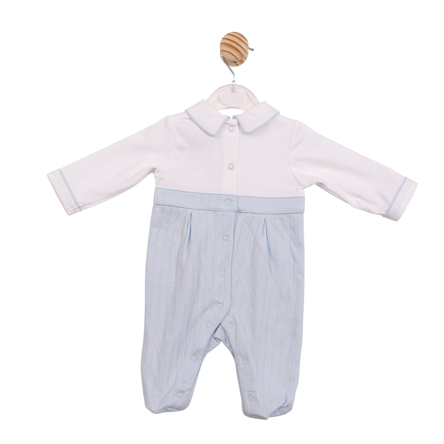 Blue Jacquard Babygrow