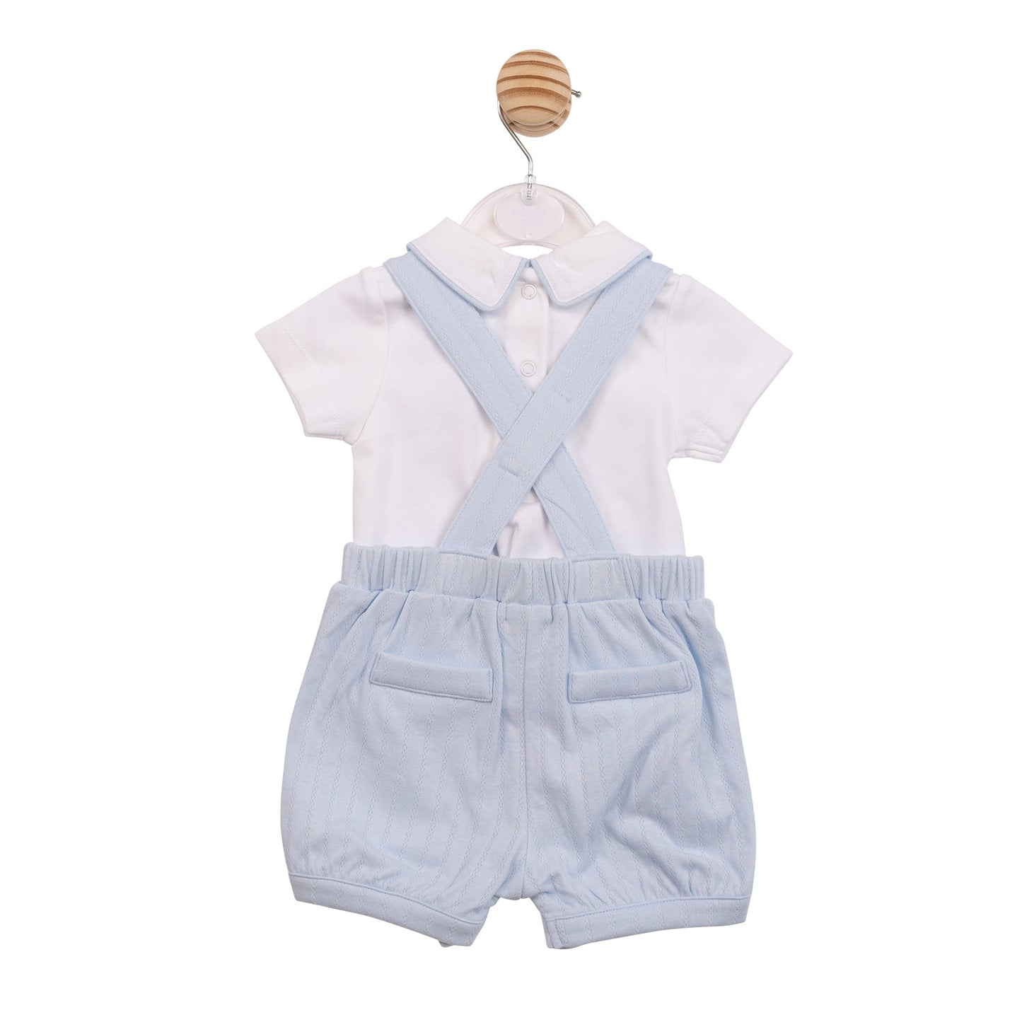 Blue Jacquard Short Dungaree