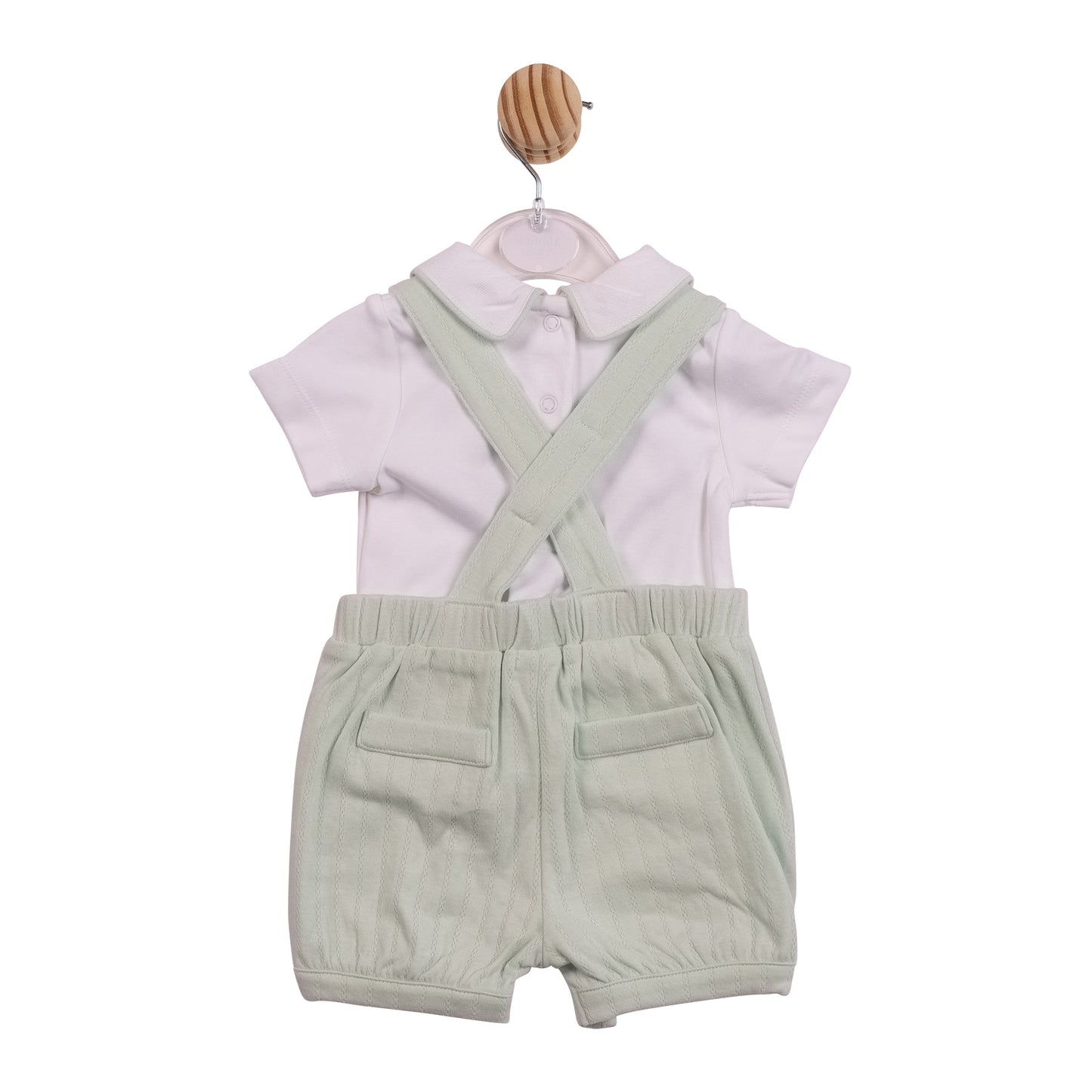 Sage Jacquard Short Dungaree