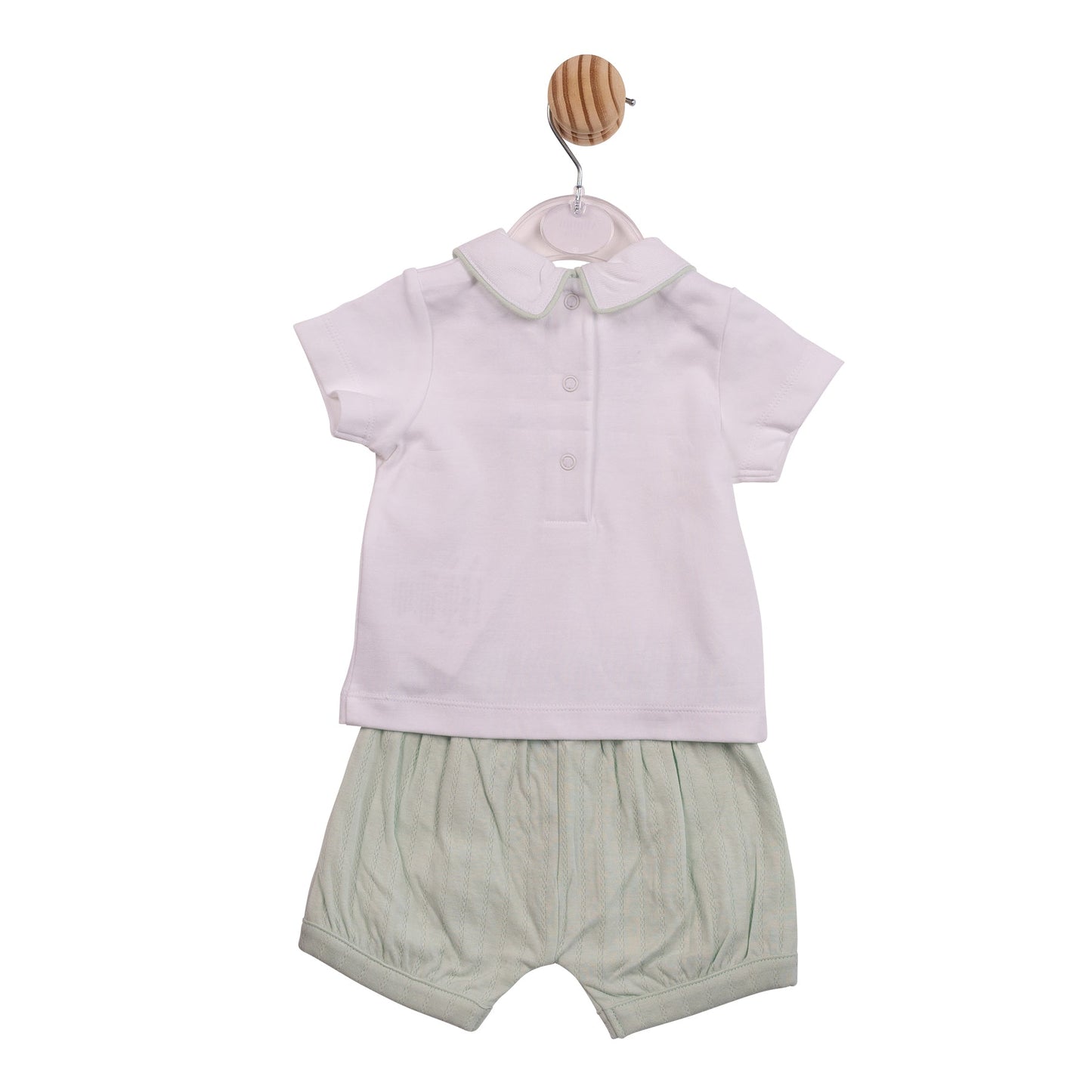 Sage Jacquard Polo and Short Set