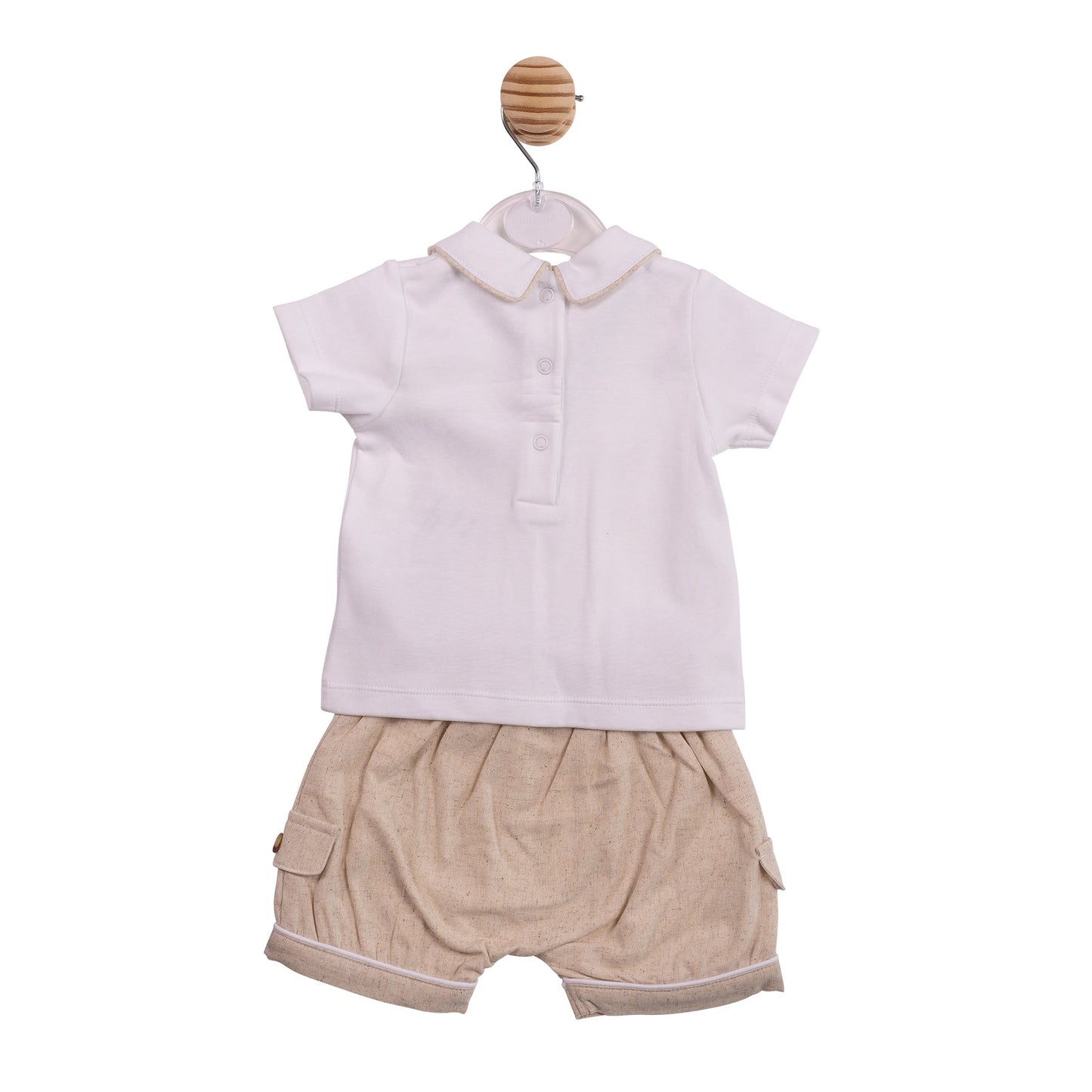Beige Linen Polo and Bloomer