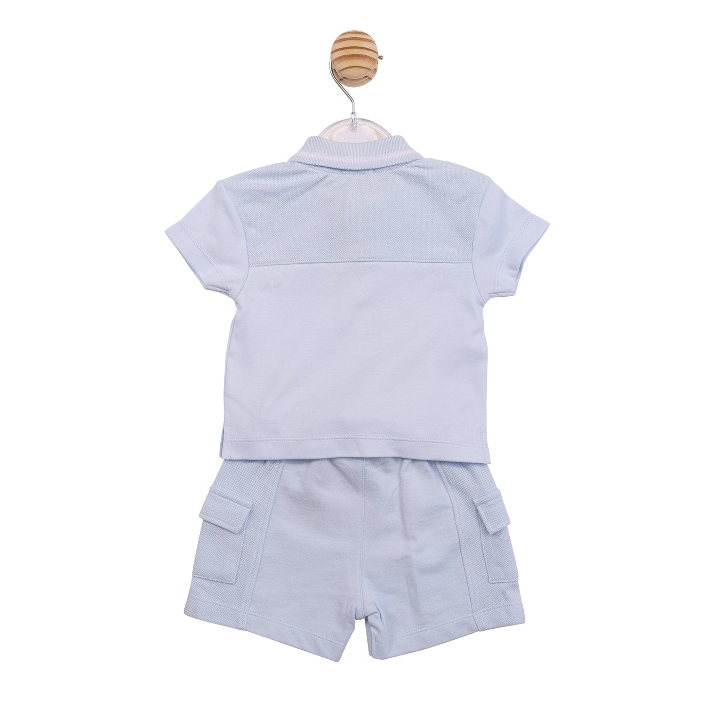 Blue Cargo Polo Top and Short Set