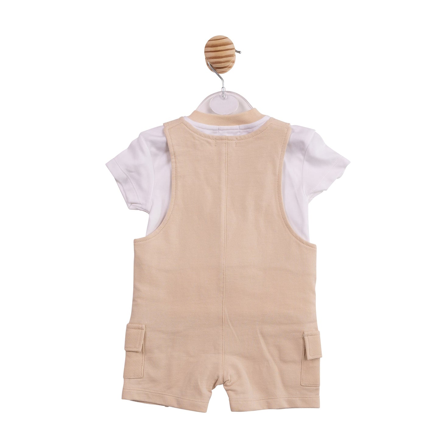 Beige Cargo Short Dungaree