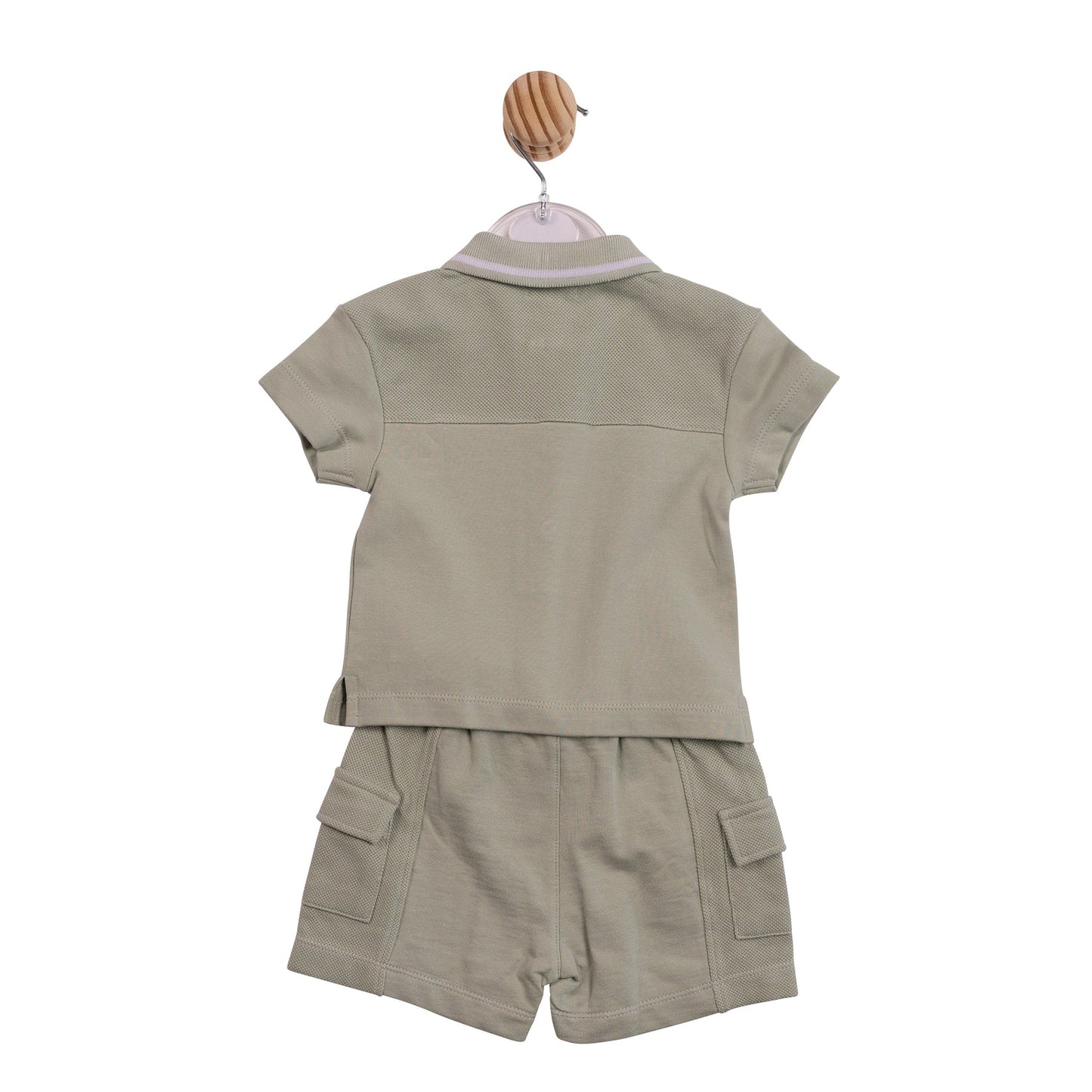 Sage Collared Polo Top and Short Set