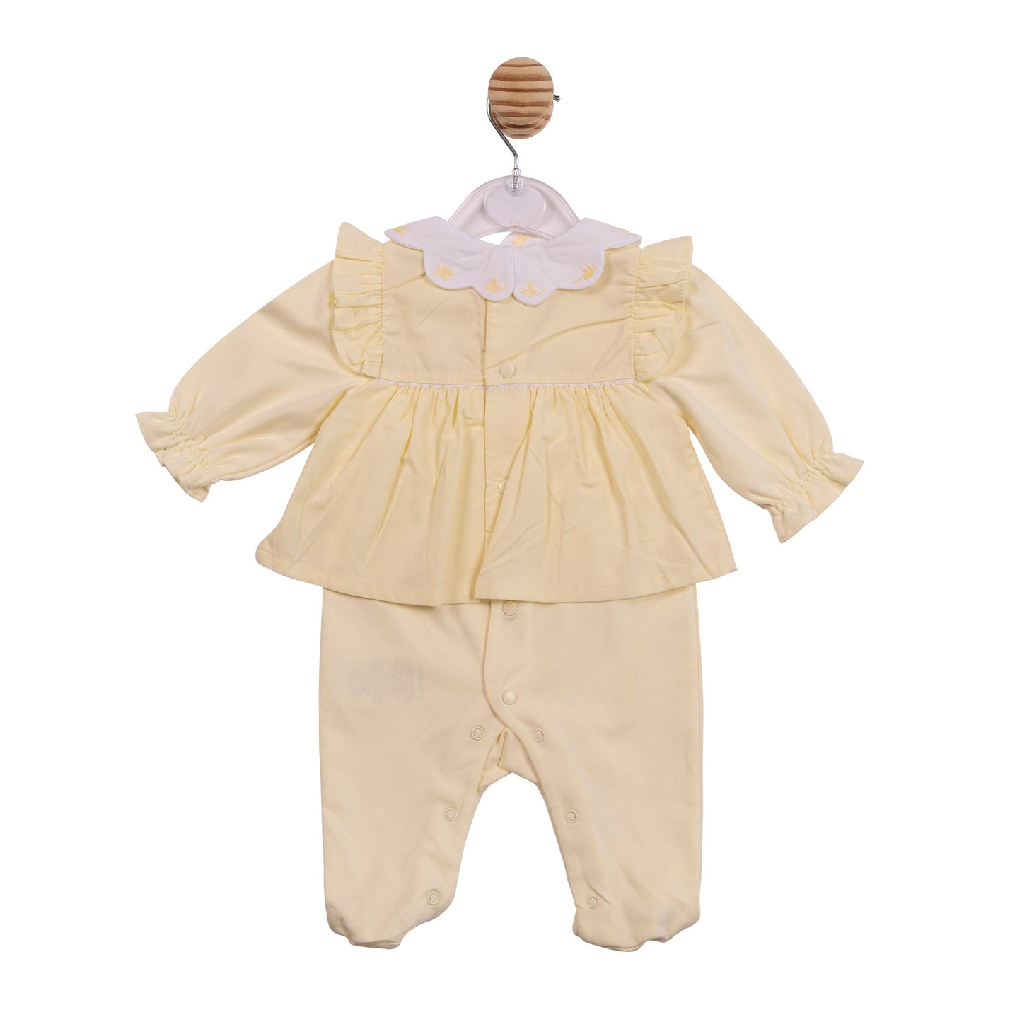 Lemon Butterfly Collar Babygrow