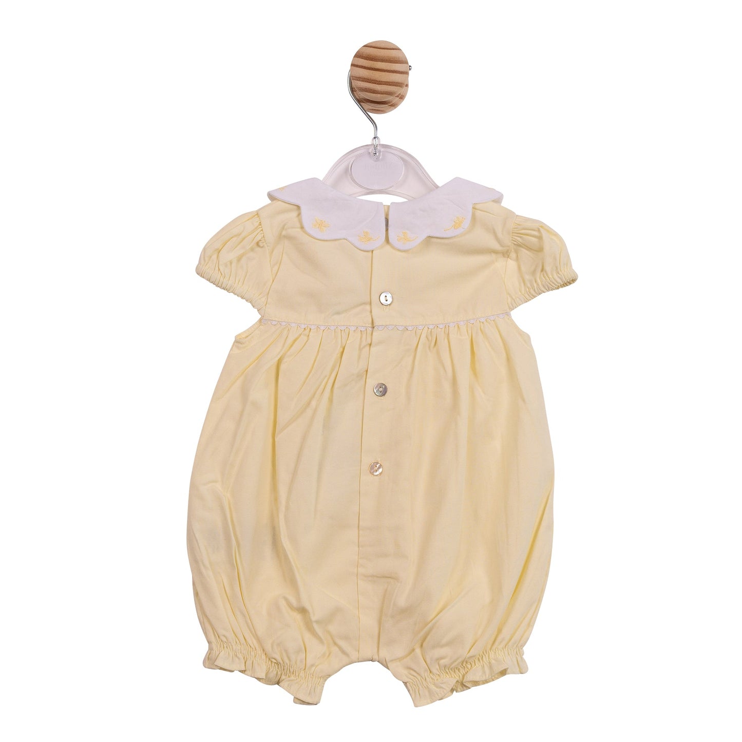 Lemon Butterfly Collar Romper