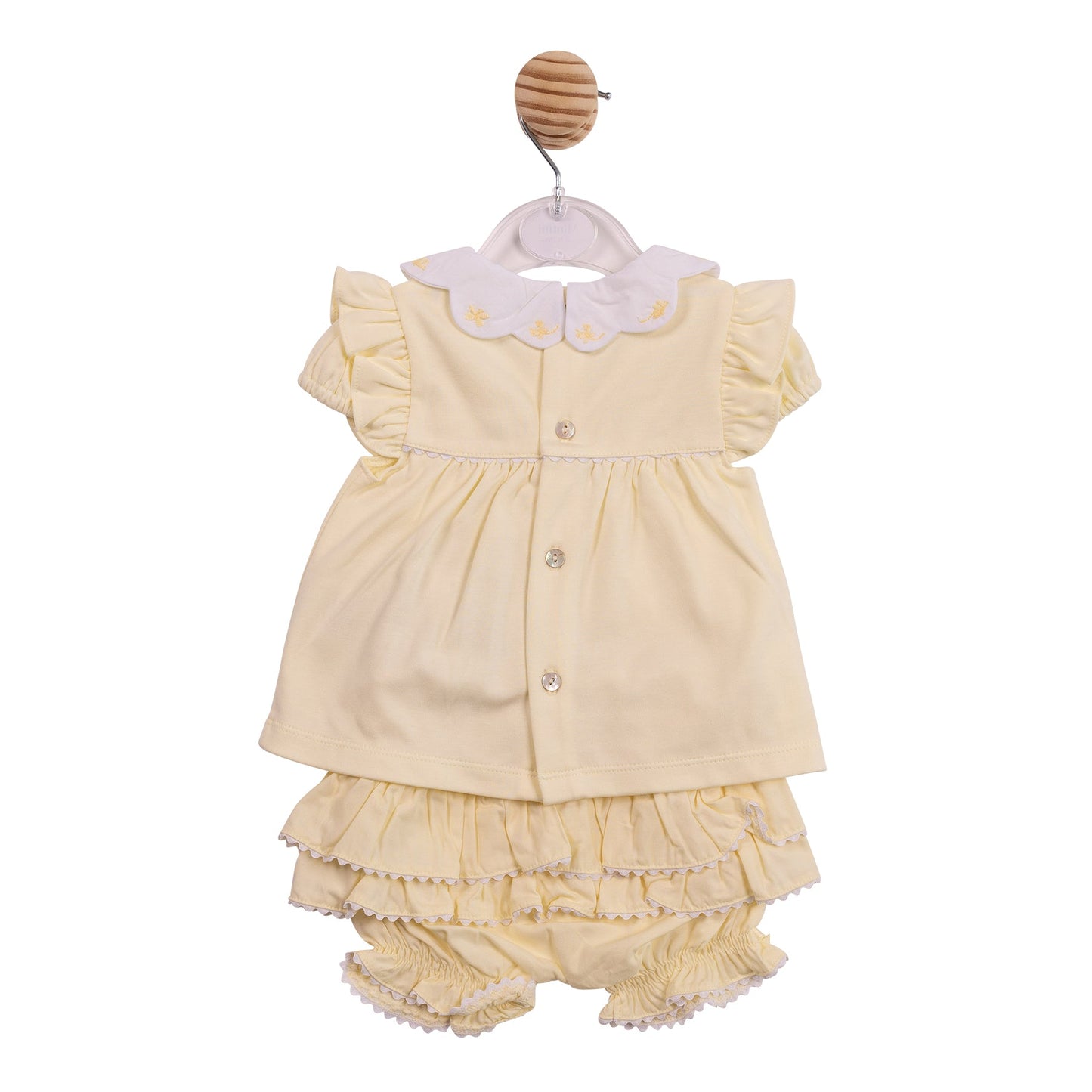 Lemon Butterfly Collar Top and Jam Pant